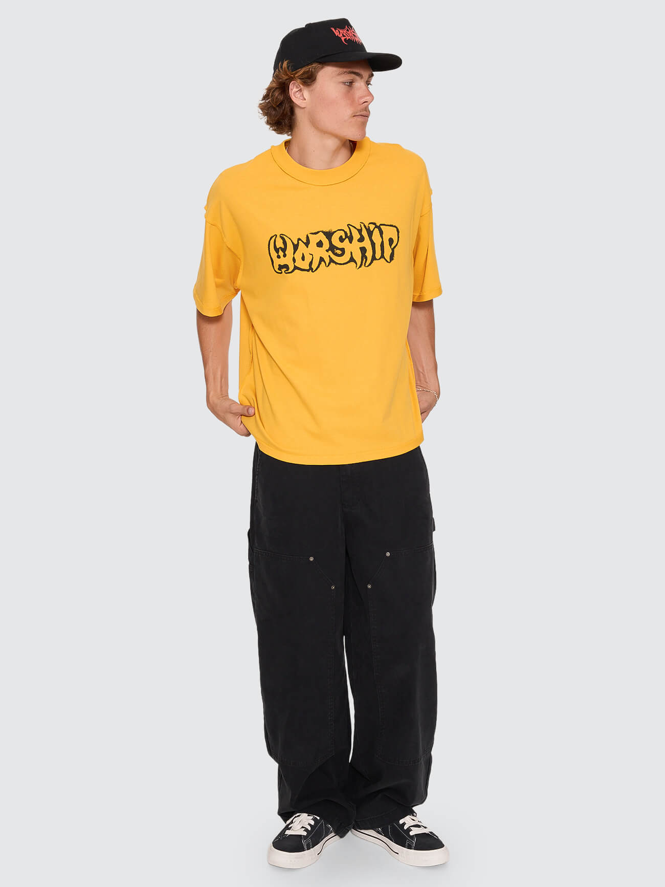 Fadeaway Box Crop Overdye Tee - Solar Yellow XS