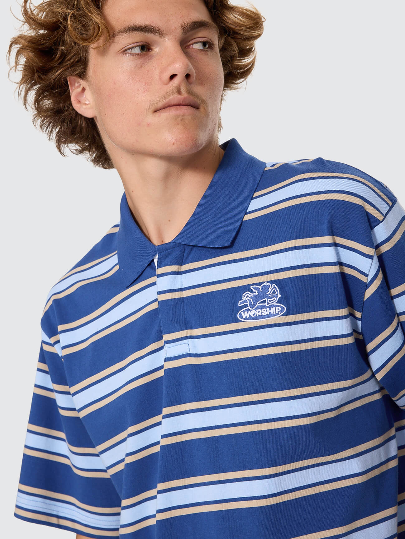 Shadow Cherub Short Sleeve Golf Polo - Blue XS