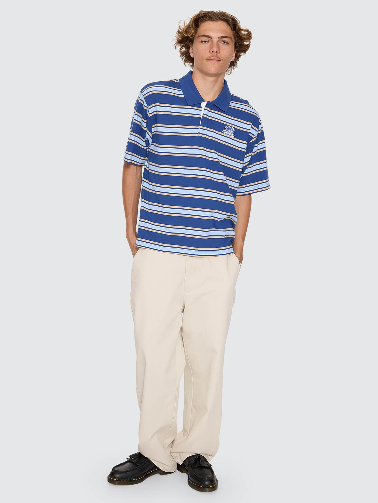 Shadow Cherub Short Sleeve Golf Polo - Blue XS