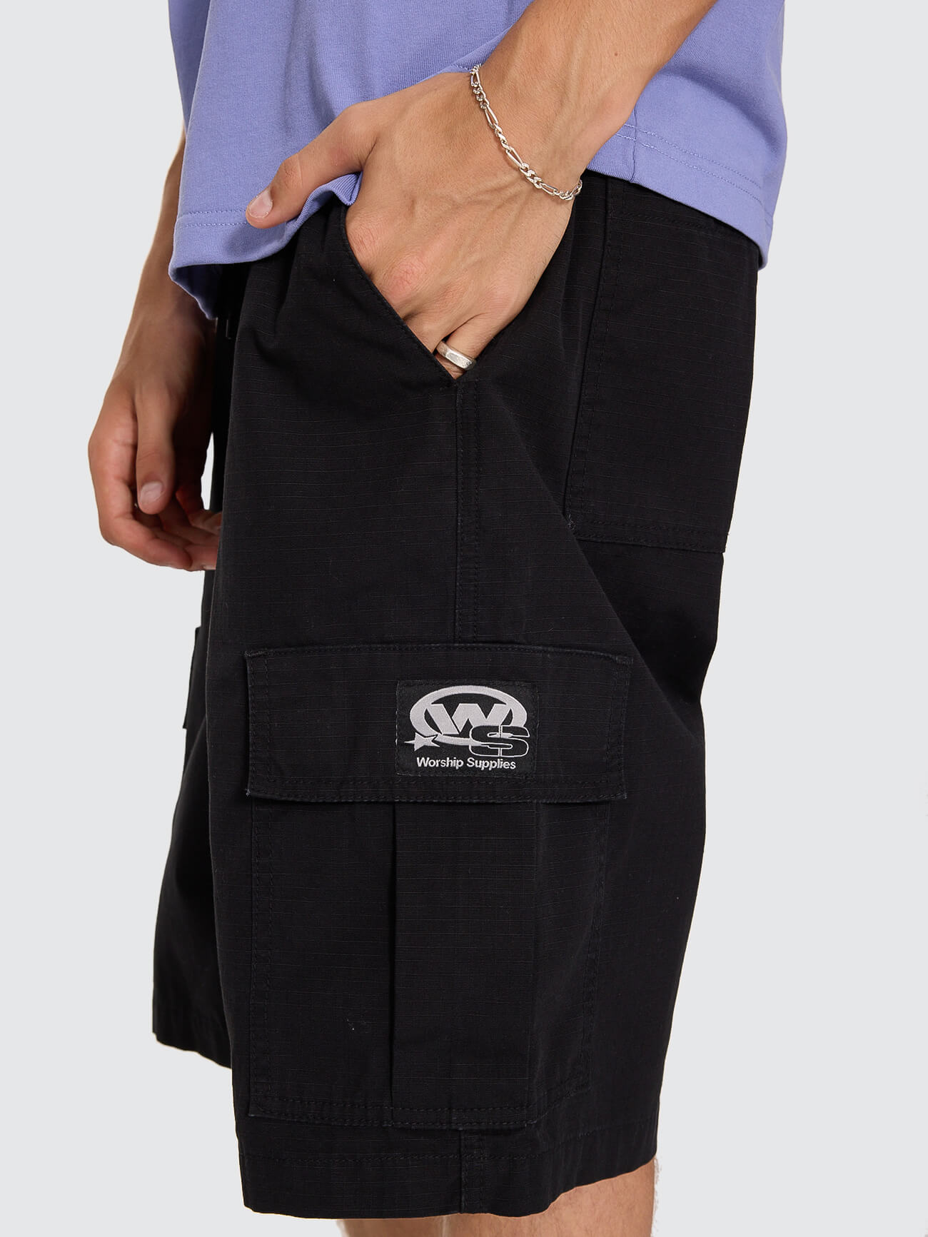 Topper Elastic Cargo Short - Black 26