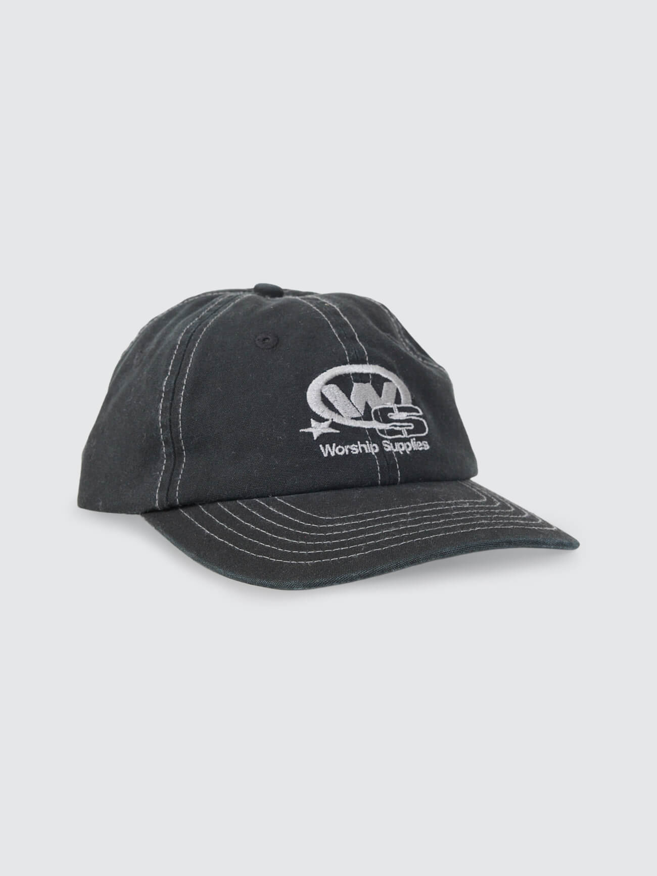 Topper 6 Panel Hat - Washed Black One Size