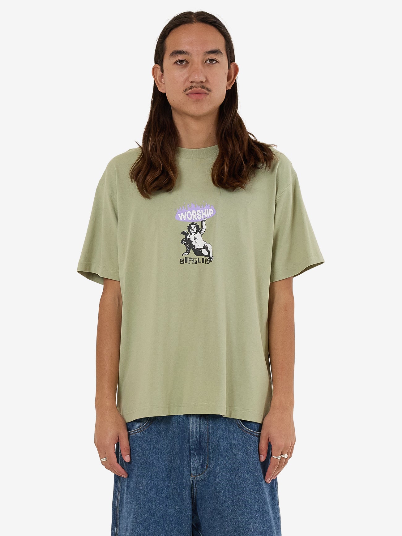 Hold Up Re-Up Tee - Swamp Green XS