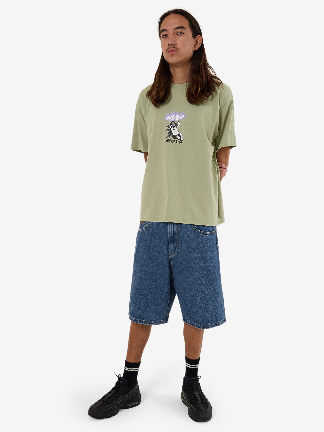 Hold Up Re-Up Tee - Swamp Green XS