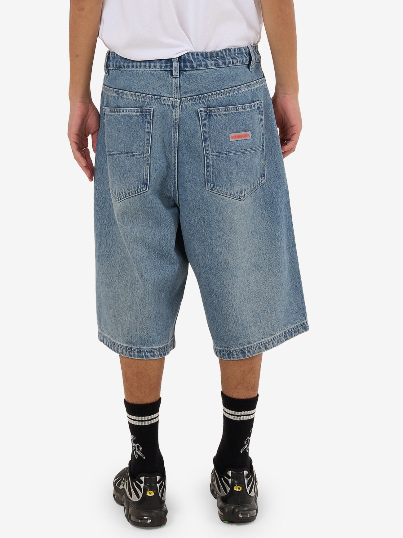 Dozer Jean Short - Dirty Raged Blue