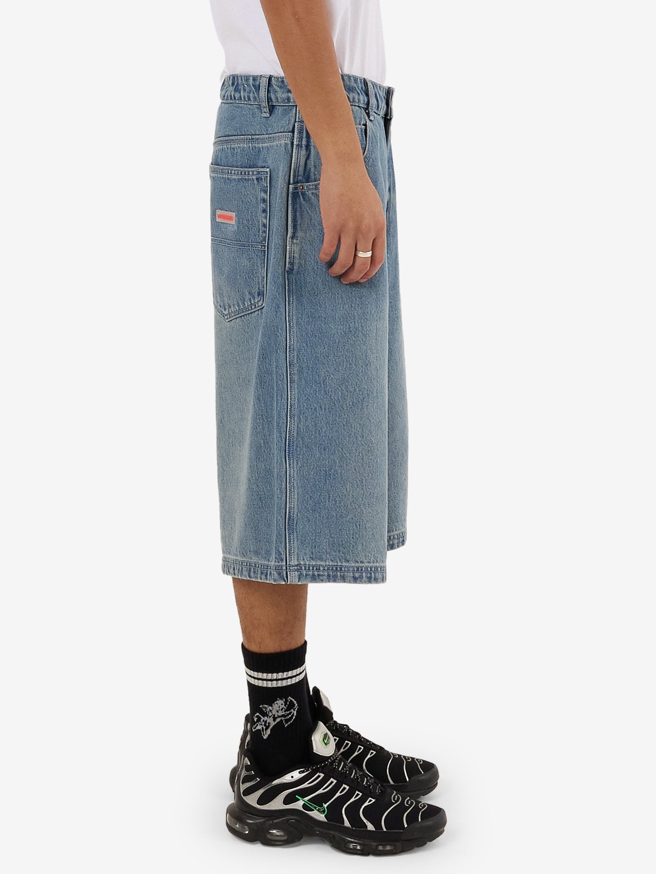 Dozer Jean Short - Dirty Raged Blue