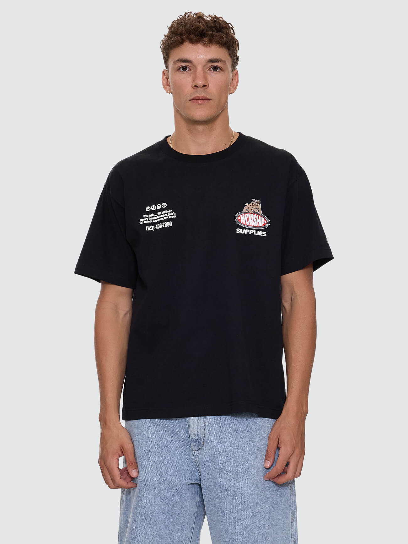 Haulaz Regular Fit Tee - Black