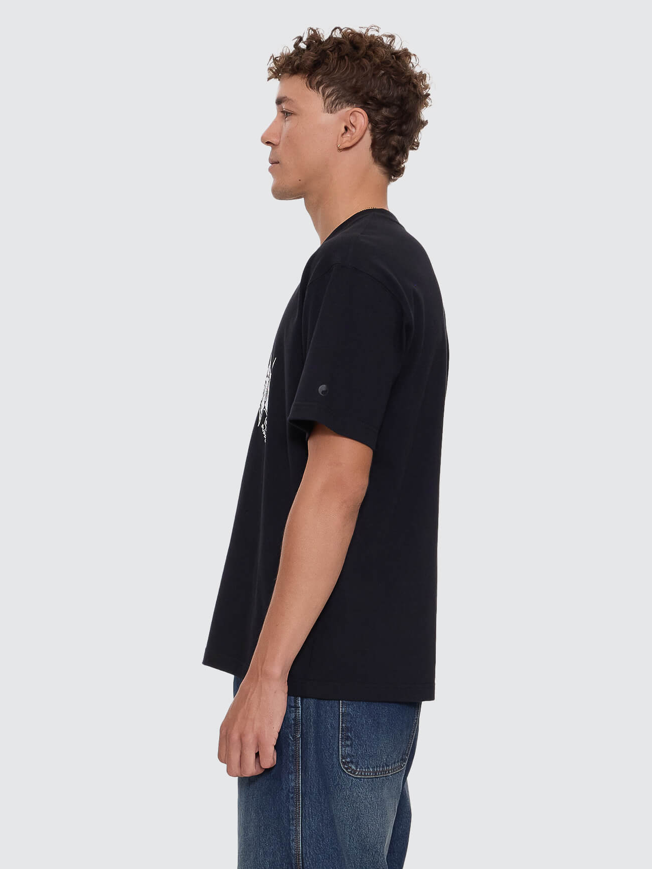 Wishbone Regular Fit Tee - Black