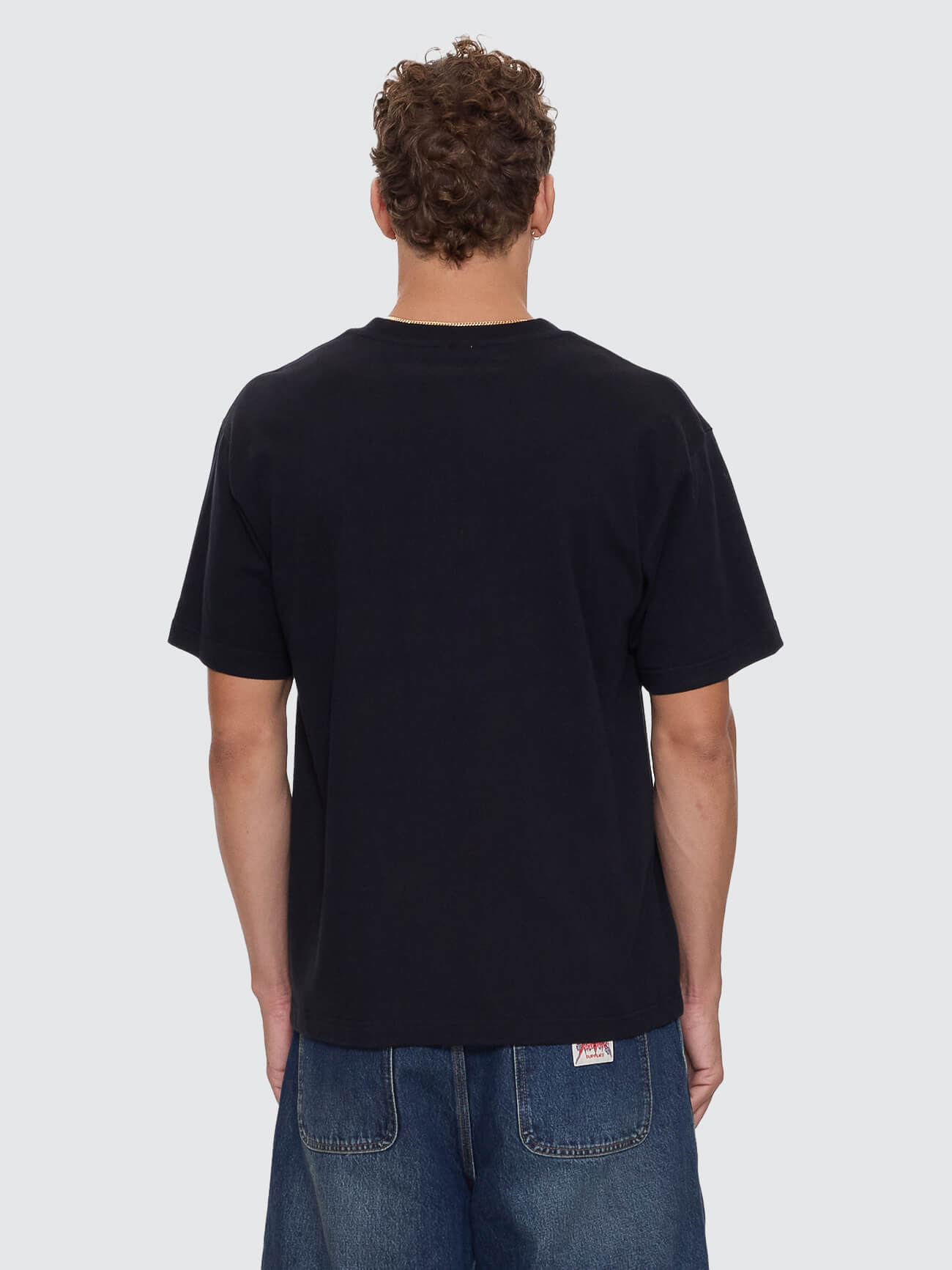 Wishbone Regular Fit Tee - Black