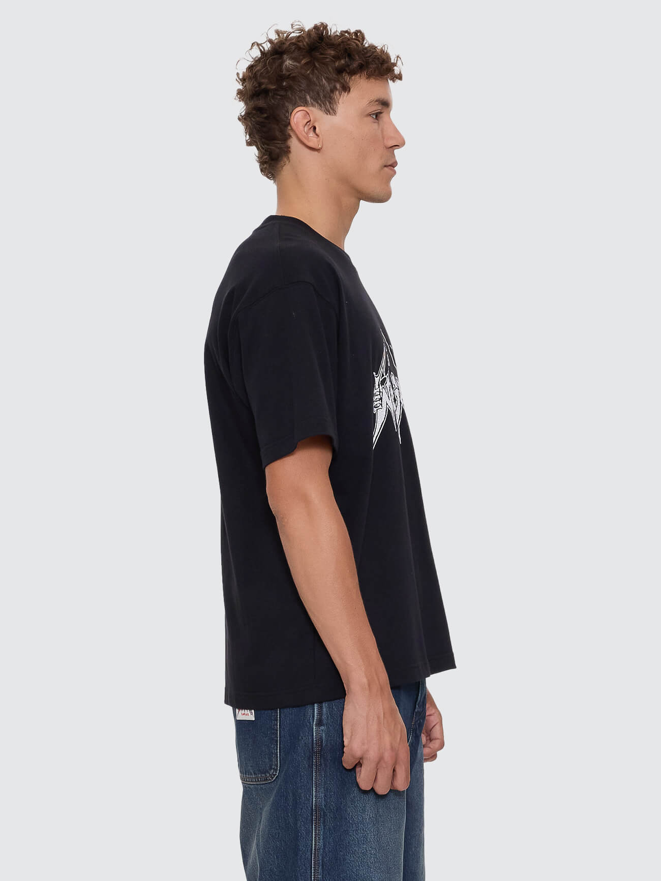 Wishbone Regular Fit Tee - Black