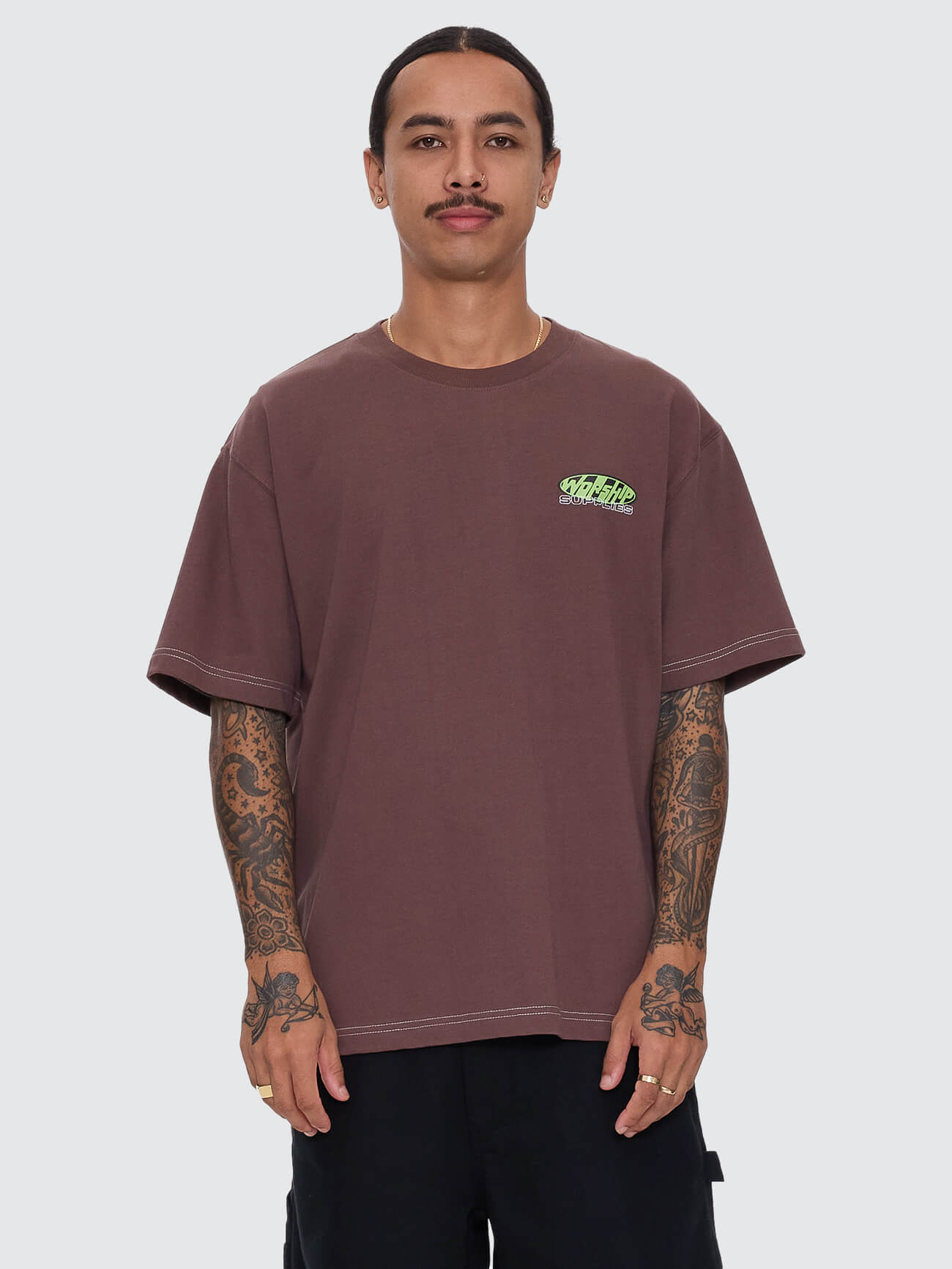 Funku Regular Fit Tee - Dark Choc