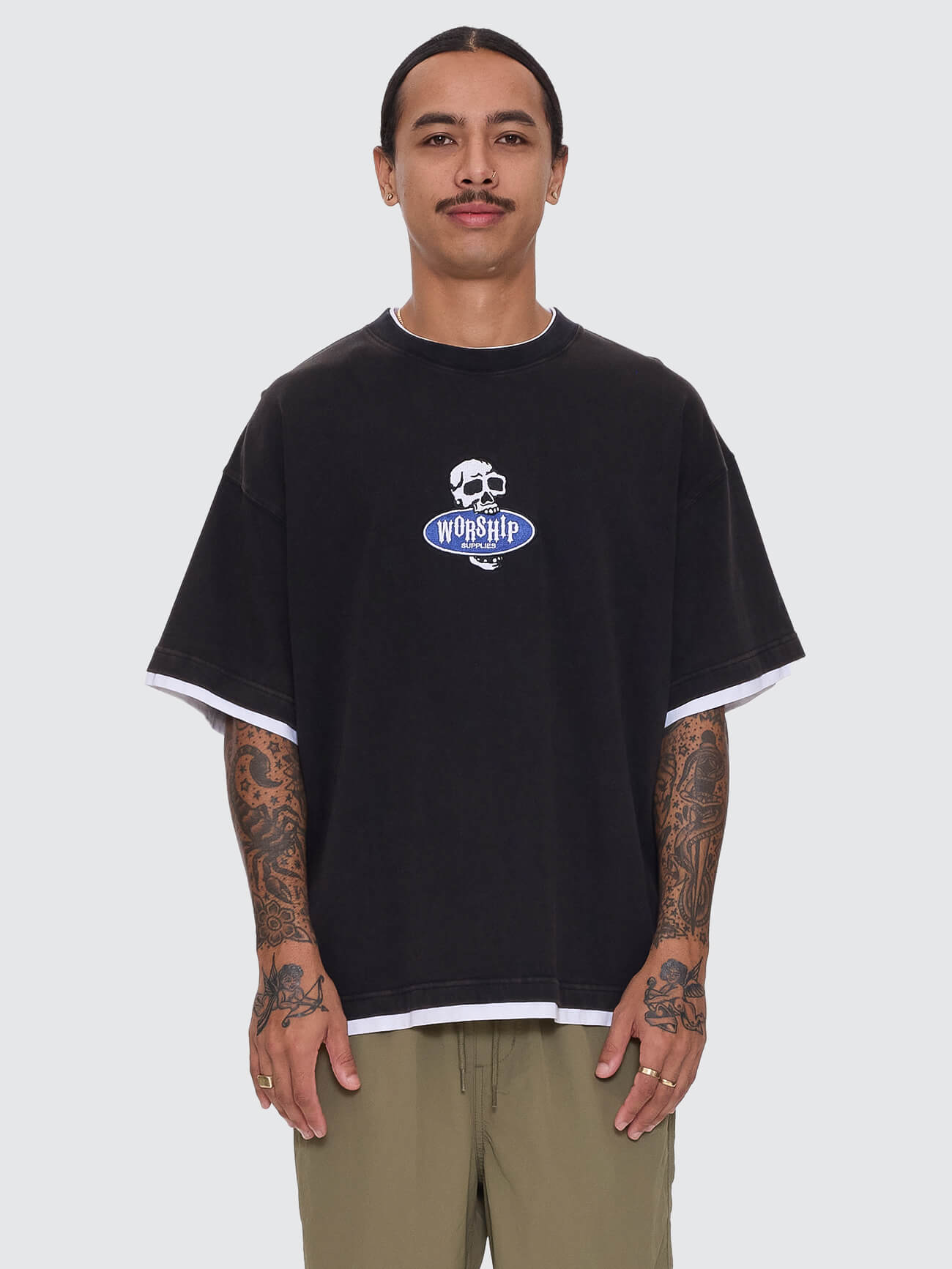 Jaws Oversize Tee - Washed Black