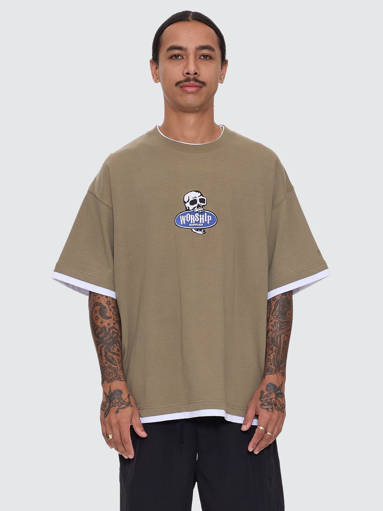 Jaws Oversize Tee - Kelp