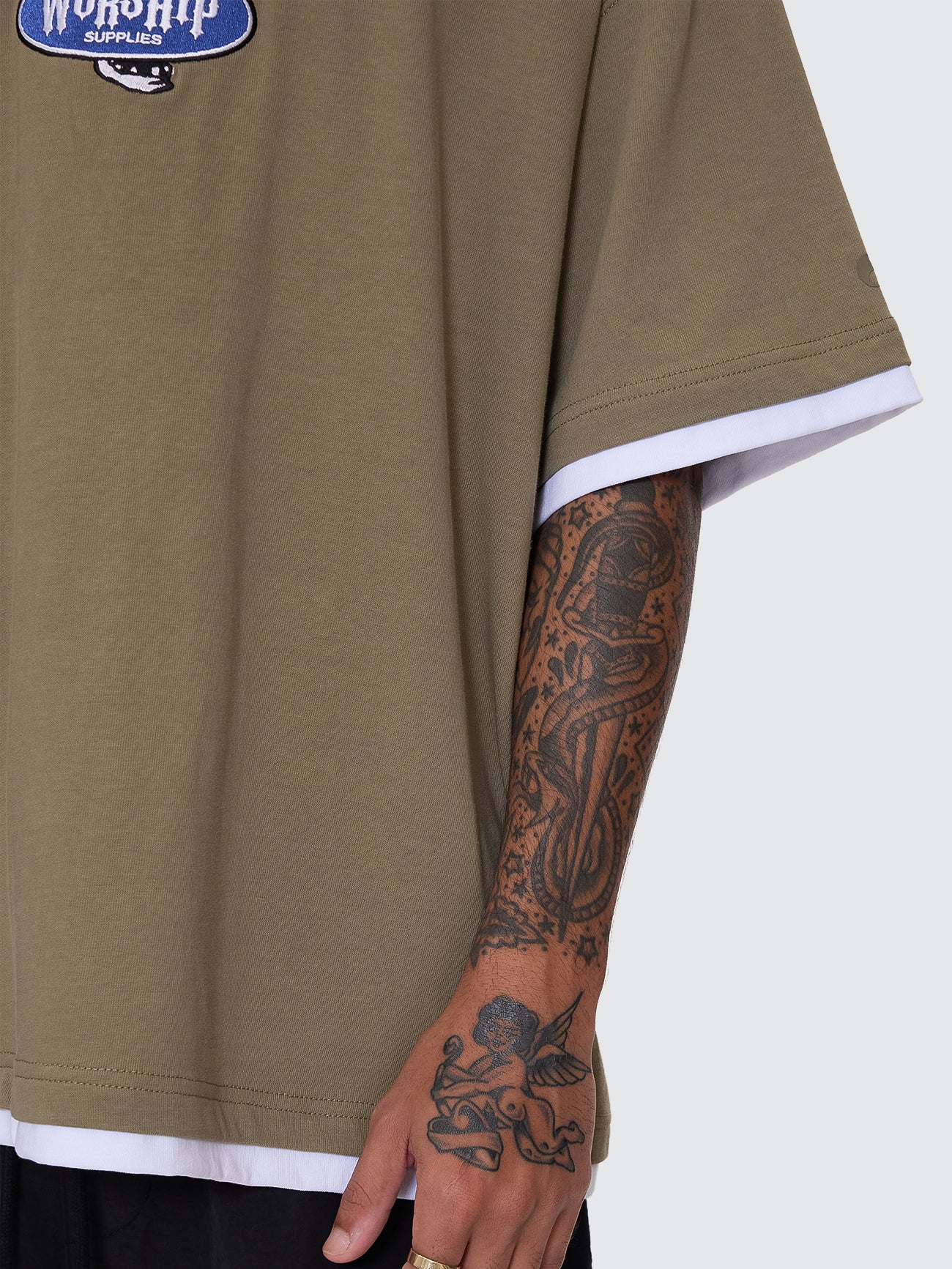 Jaws Oversize Tee - Kelp