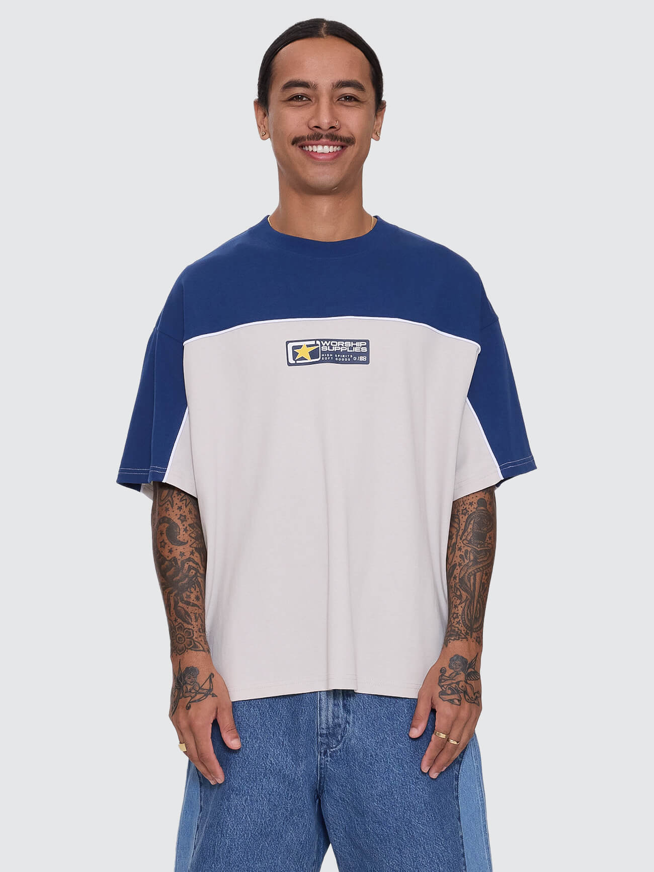Blender Oversize Panel Tee - Blue Depths