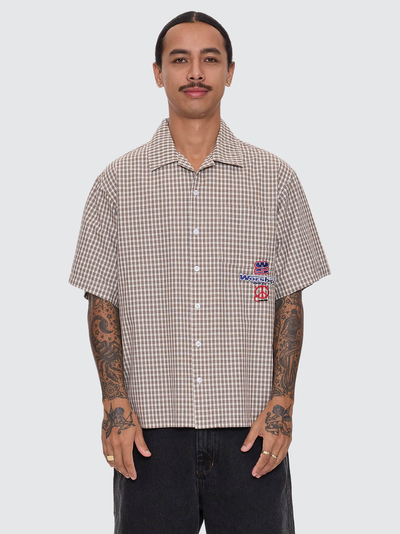 Low Goes Short Sleeve Shirt - Brown