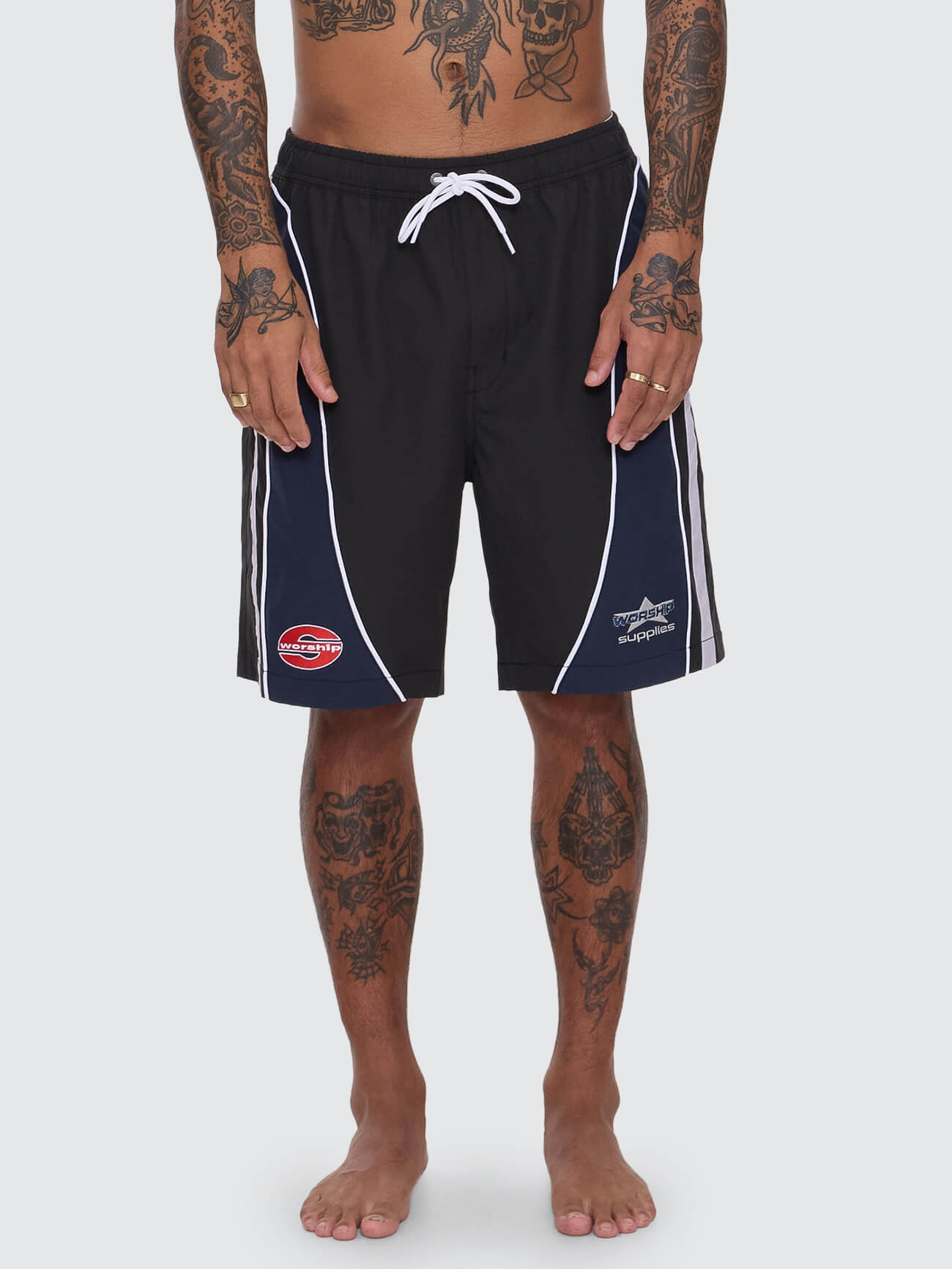 Laps Elastic Swim Short - Worn Black