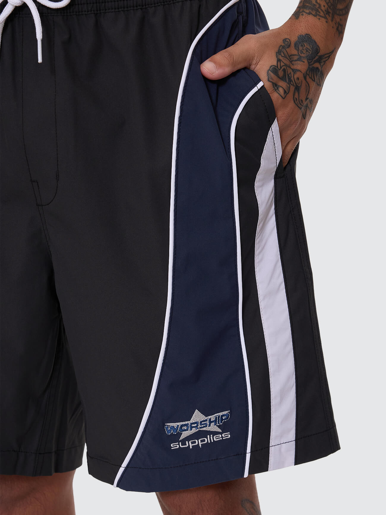 Laps Elastic Swim Short - Worn Black