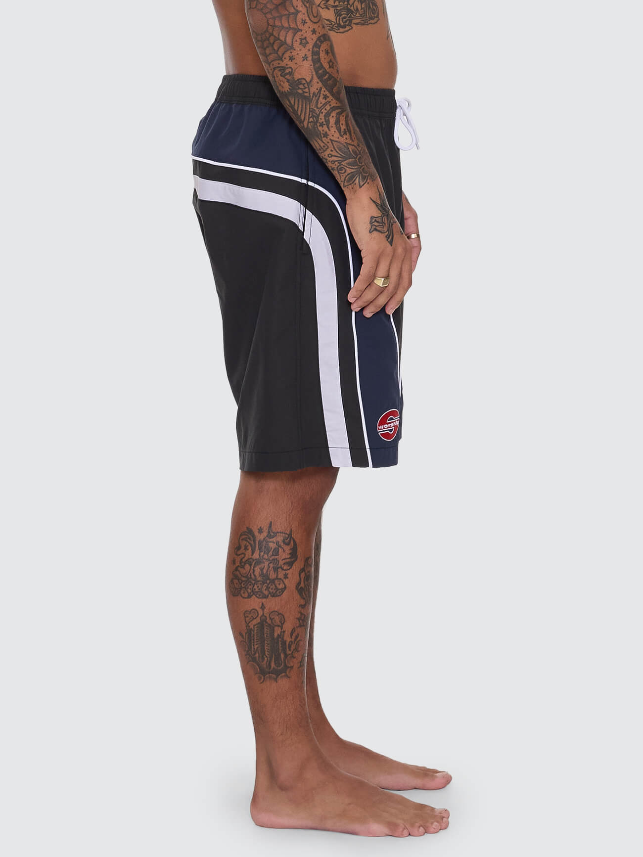 Laps Elastic Swim Short - Worn Black