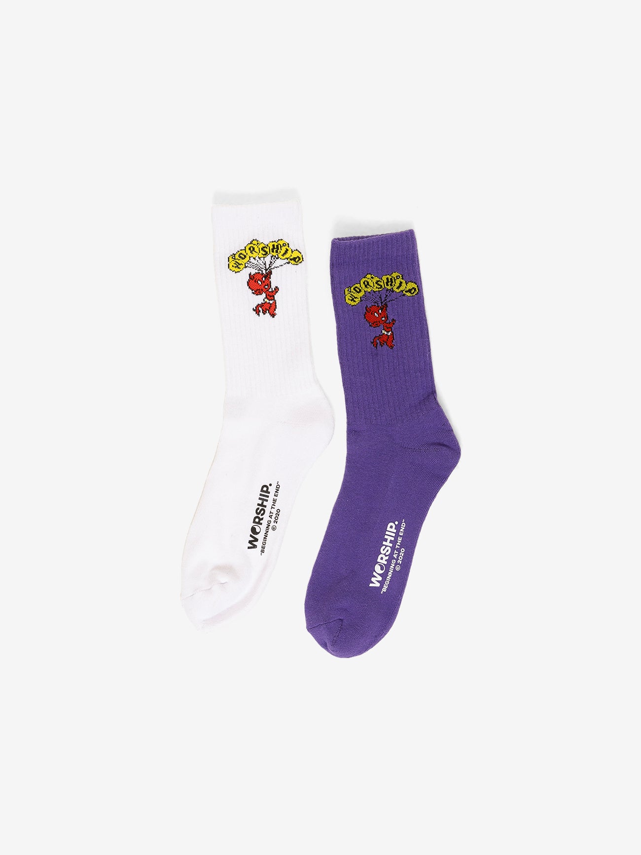 Floater Socks 2 Pack - White - Prism Violet One Size