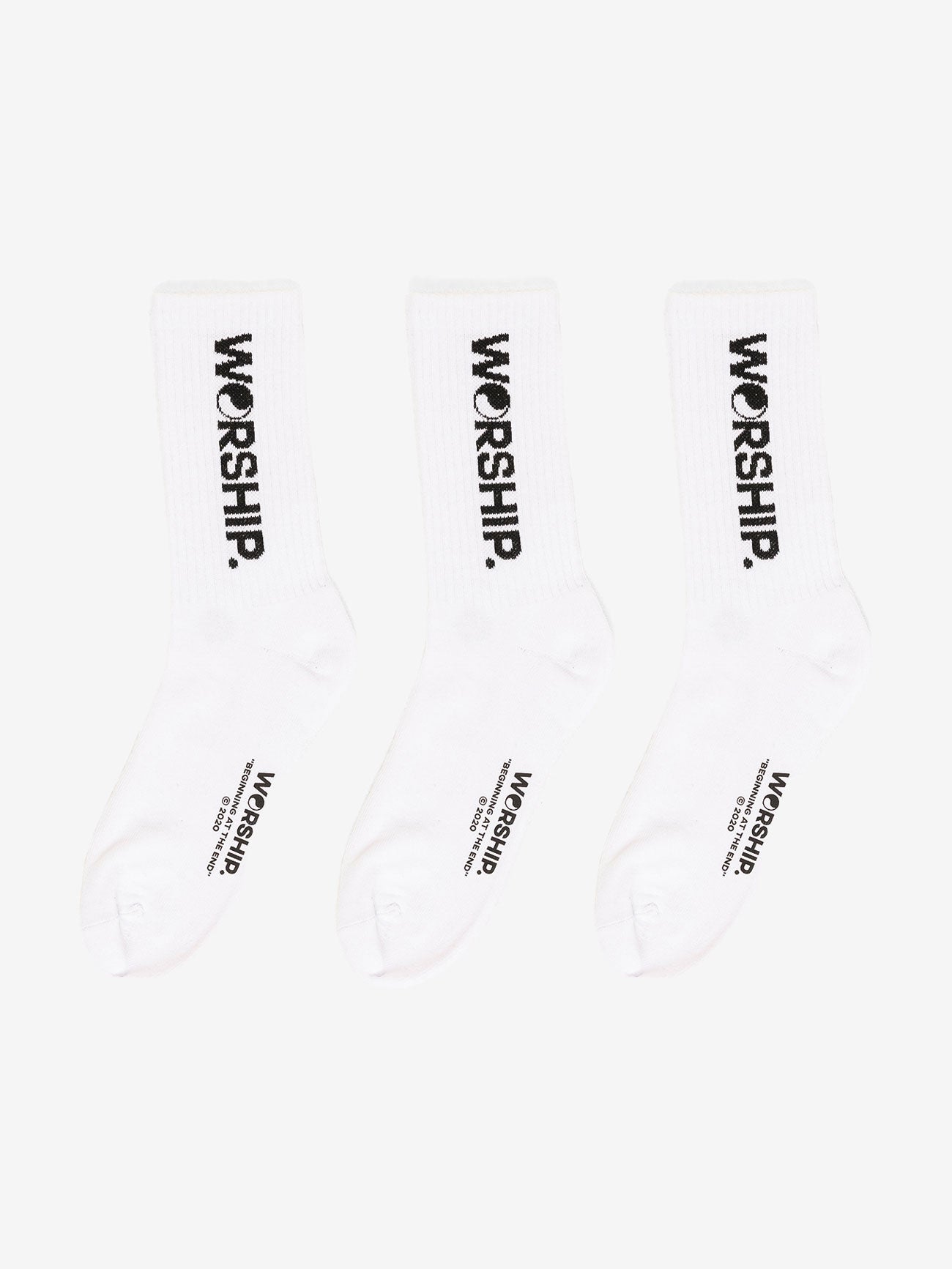 Core Socks 3 Pack - White One Size