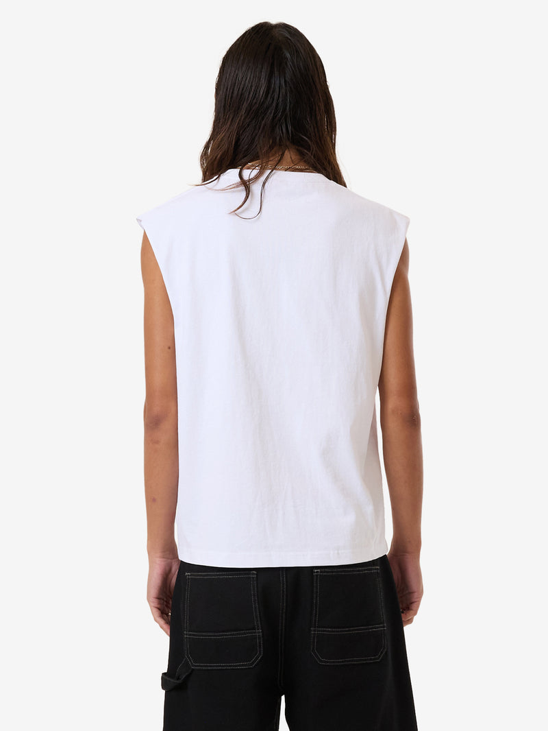 Monty Muscle Tee - White XS