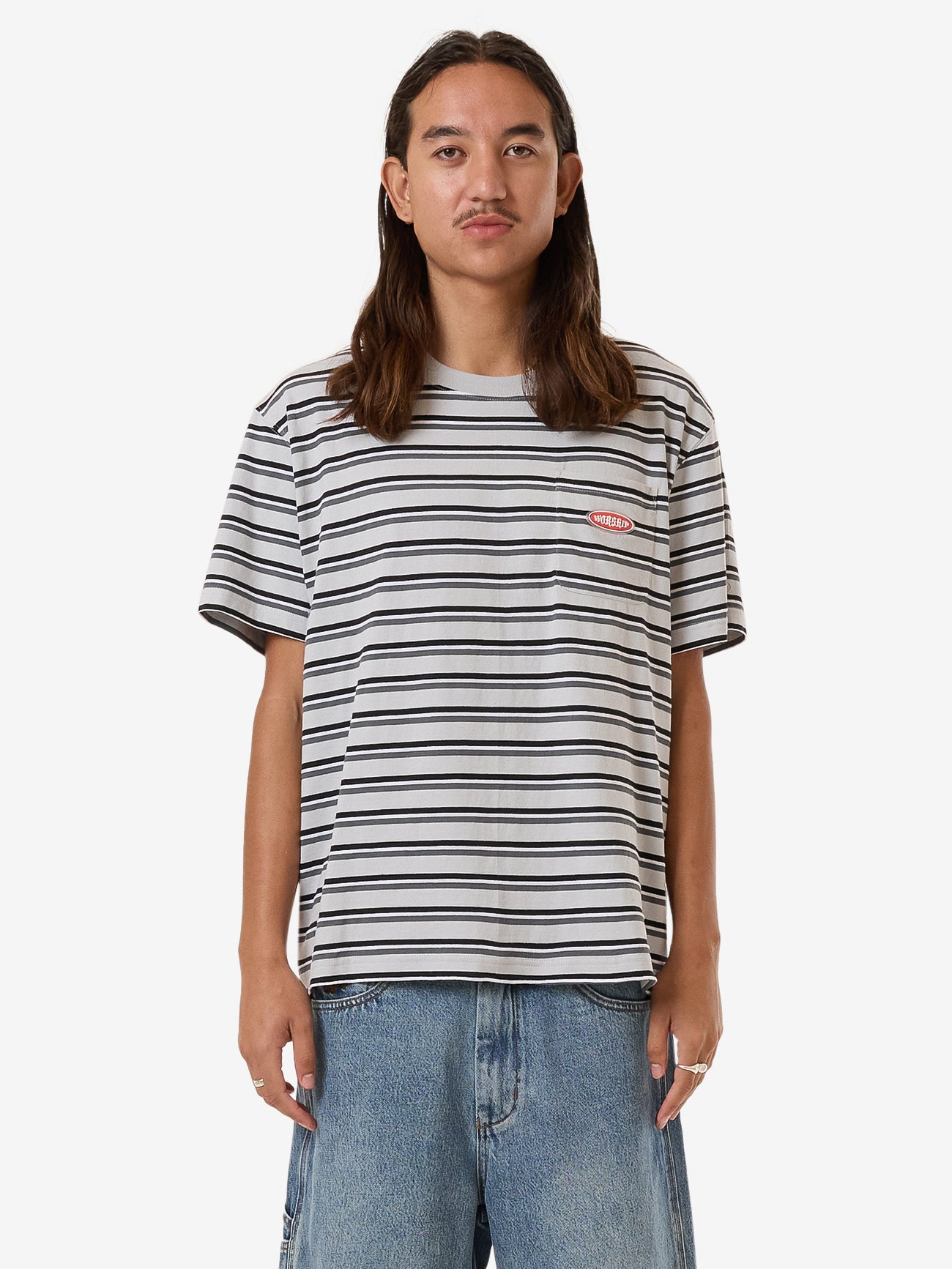 Chalice Stripe Pocket Tee - Vapour XS