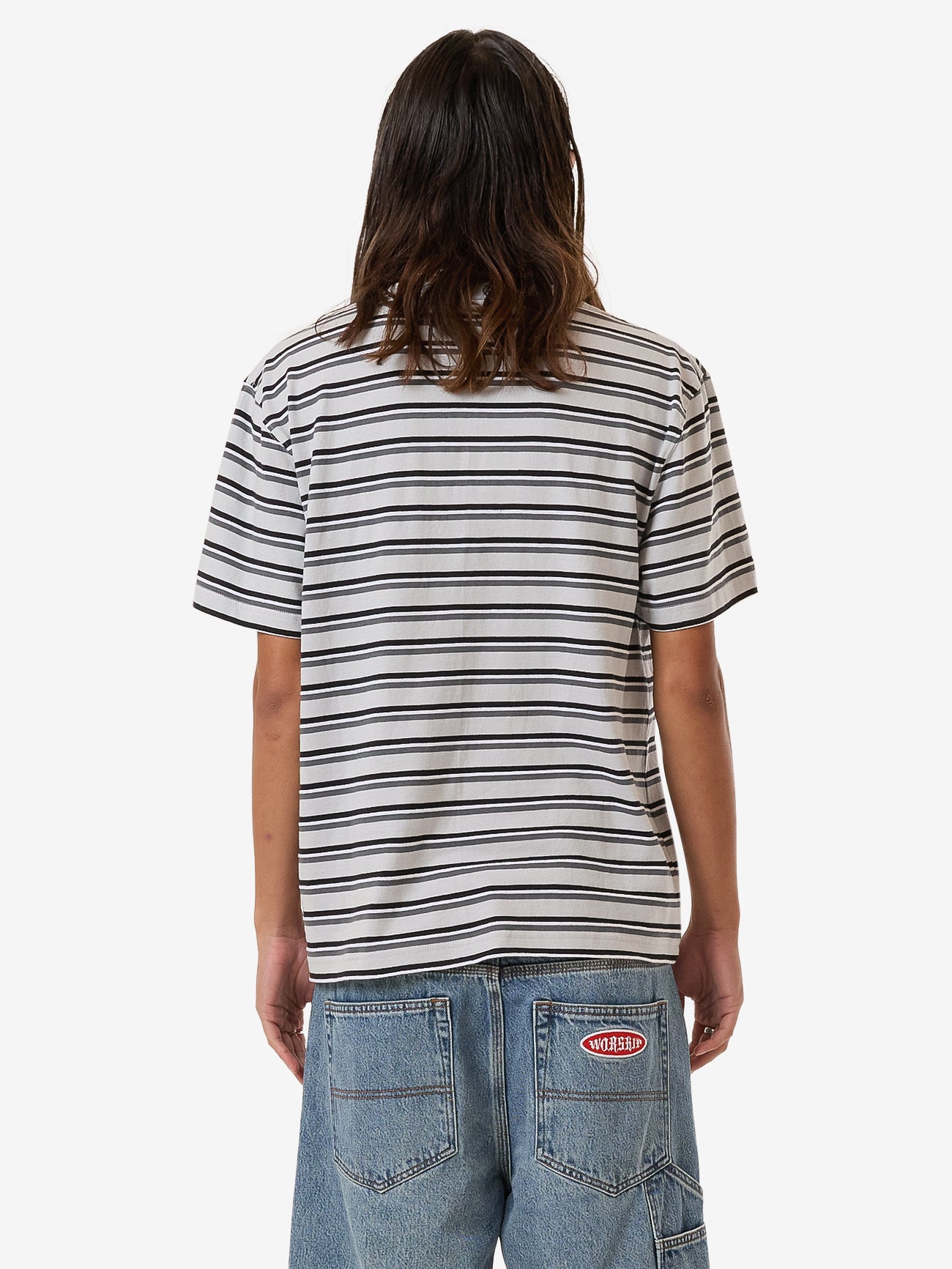 Chalice Stripe Pocket Tee - Vapour XS