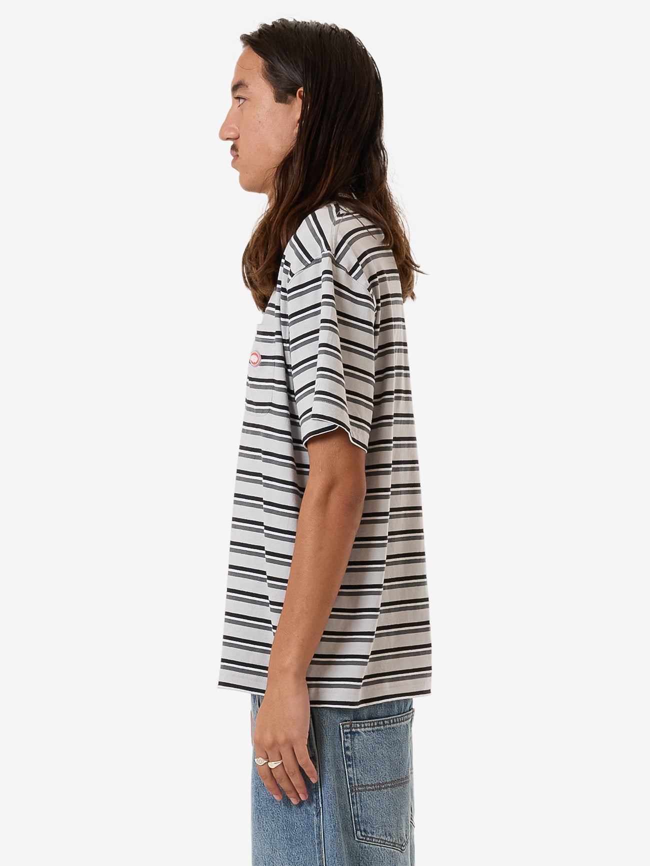 Chalice Stripe Pocket Tee - Vapour XS