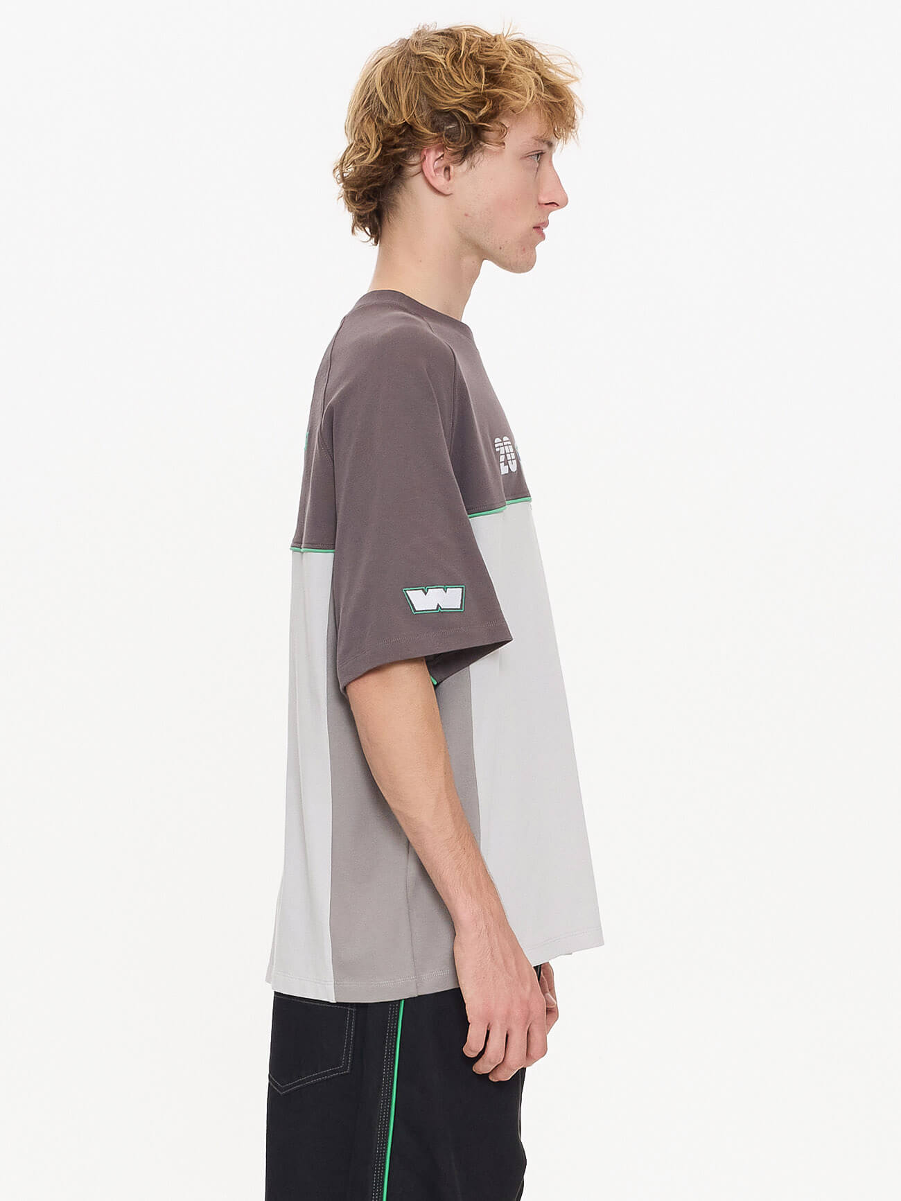 Pit Crew Panel Oversize Raglan Tee - Worn Black XS