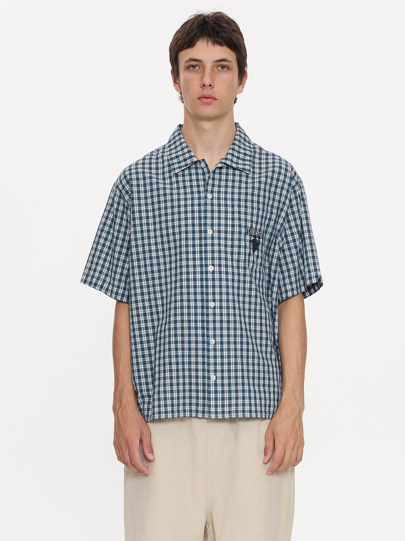 Satisfaction Short Sleeve Shirt - Dark Blue XS