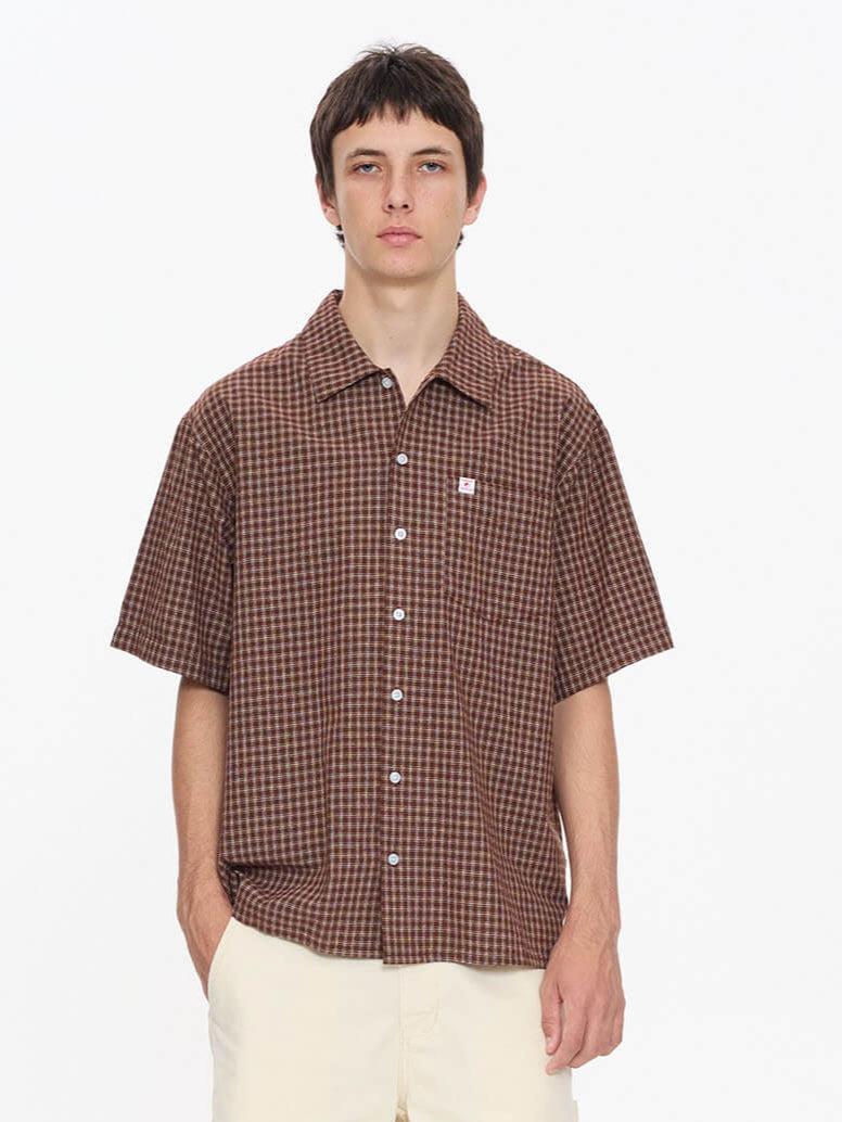 Cherub Short Sleeve Shirt - Brown XS
