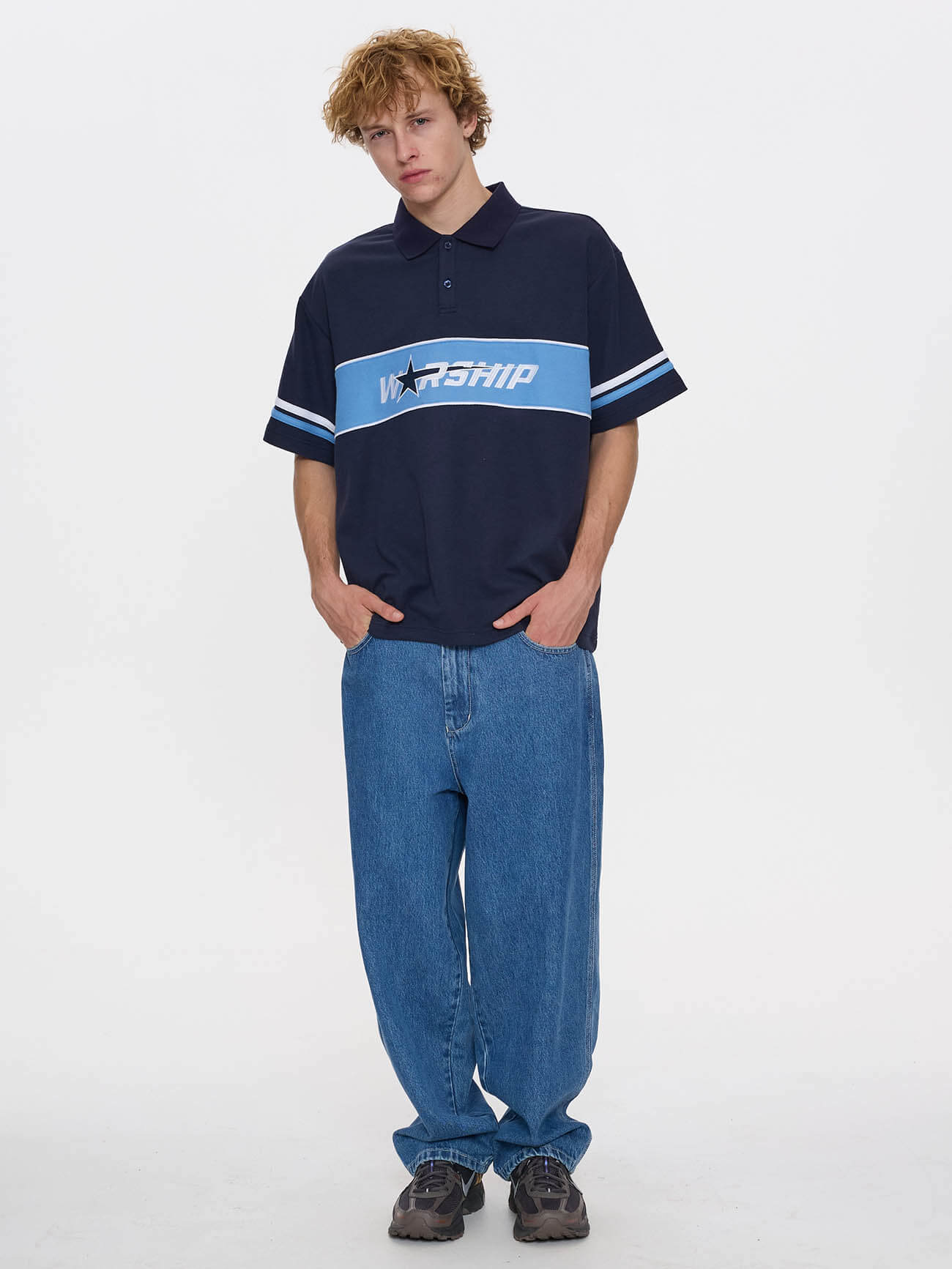 Belter Short Sleeve Golf Polo - Blue Depths XS