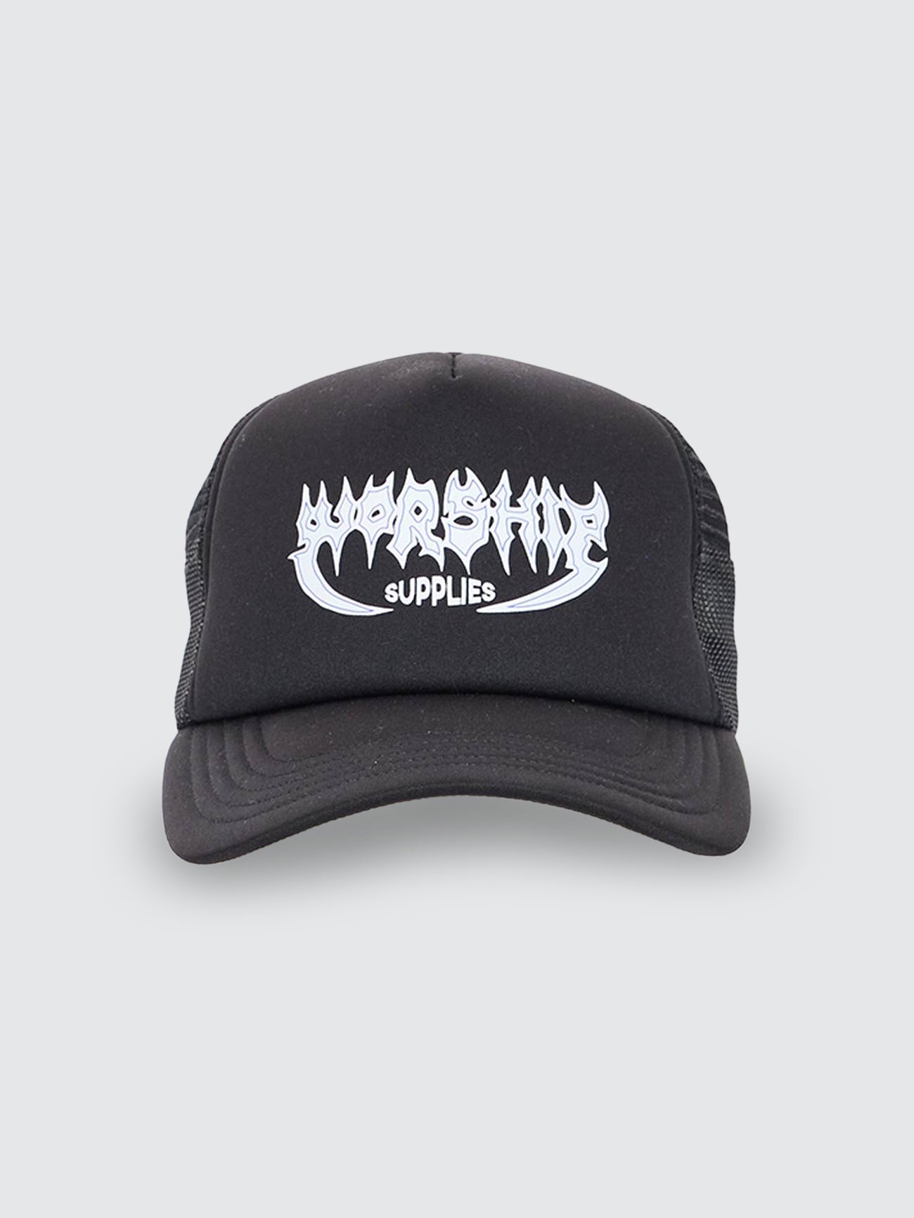 Pile Up Foam Trucker 5 Panel Hat - Black
