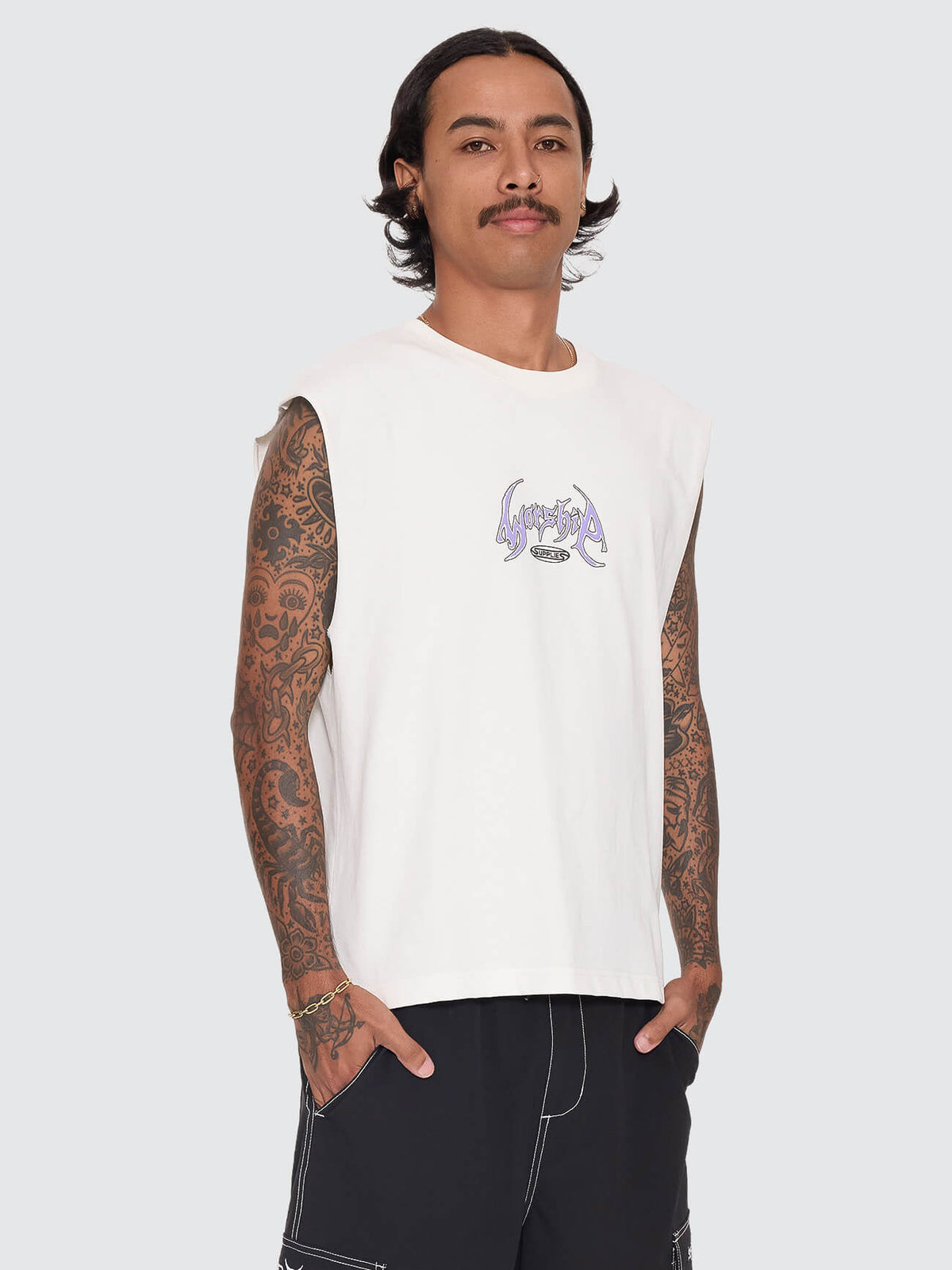 Gathering Muscle Tee - Coconut Milk XS