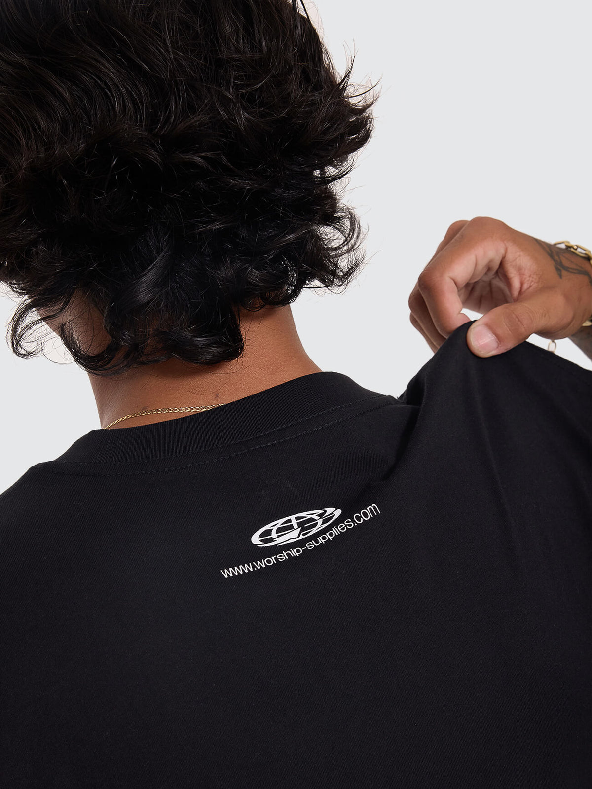 Pay Attention Fitted Tee - Black XS