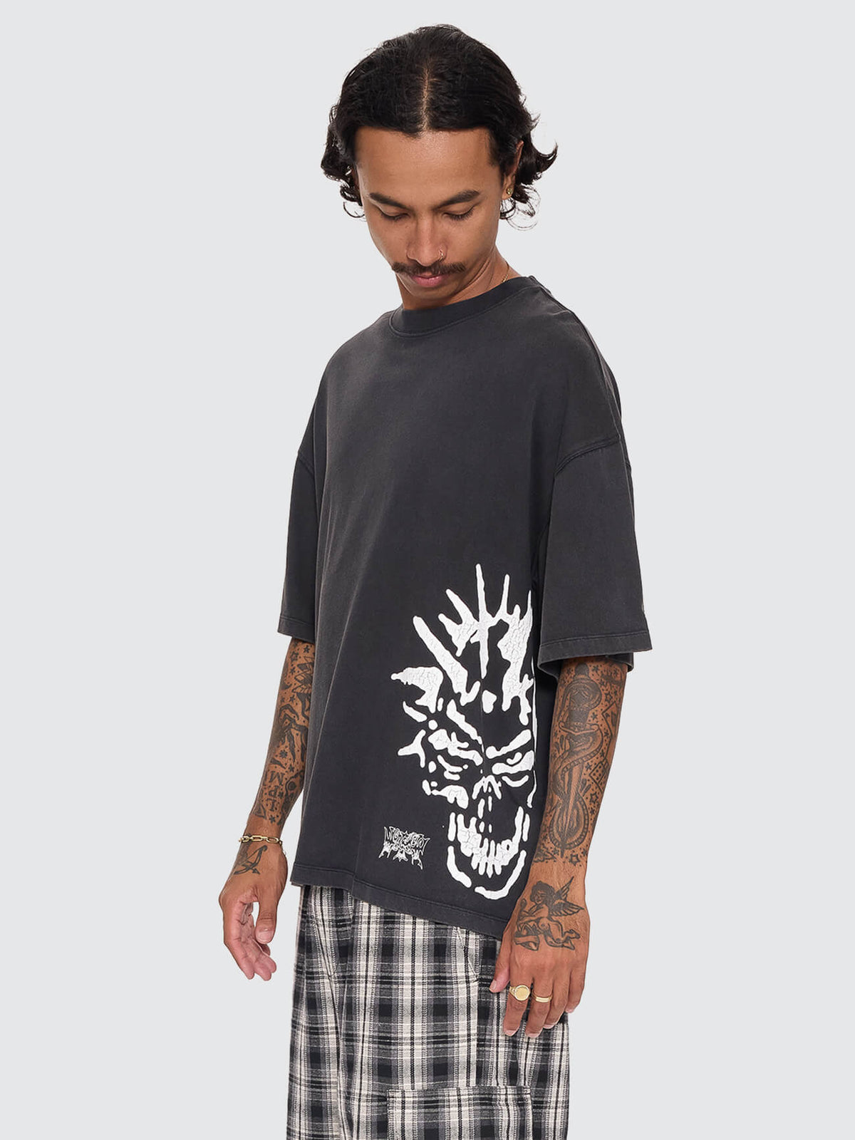 Hexed Box Crop Tee - Black XS