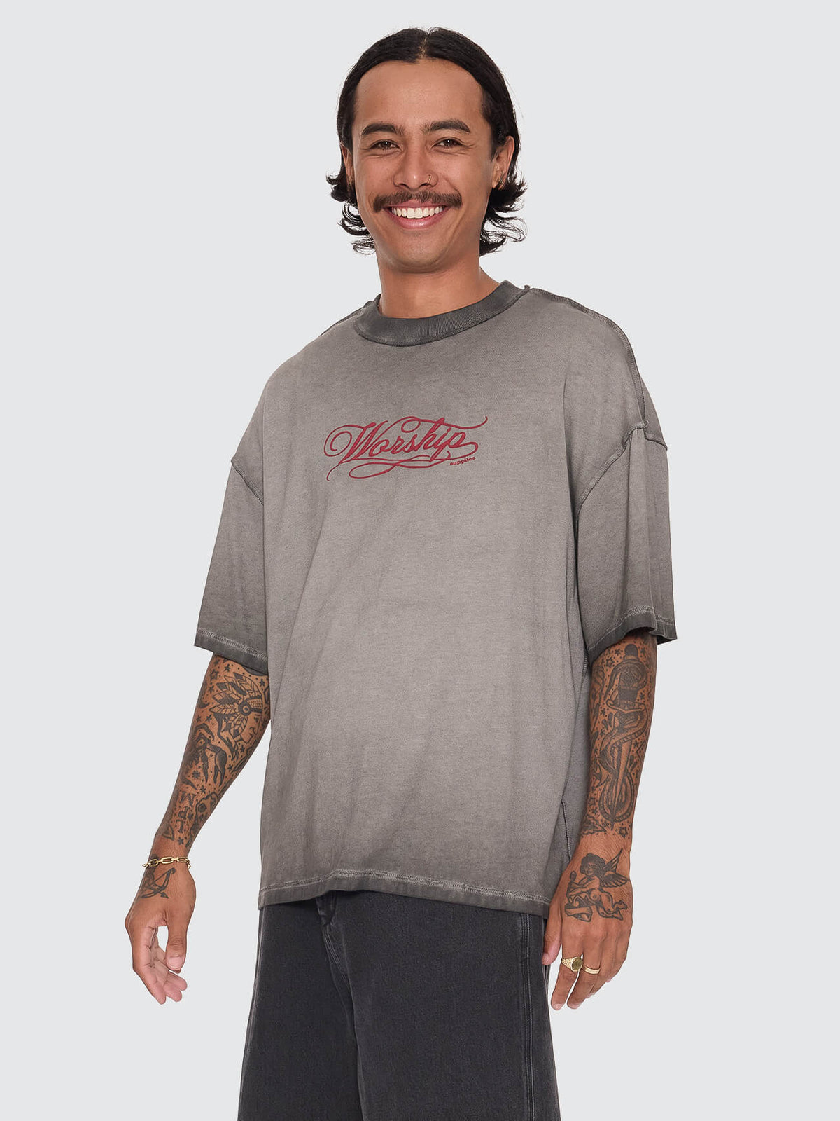 Rapt Reverse Box Crop Tee - Lava Black XXS