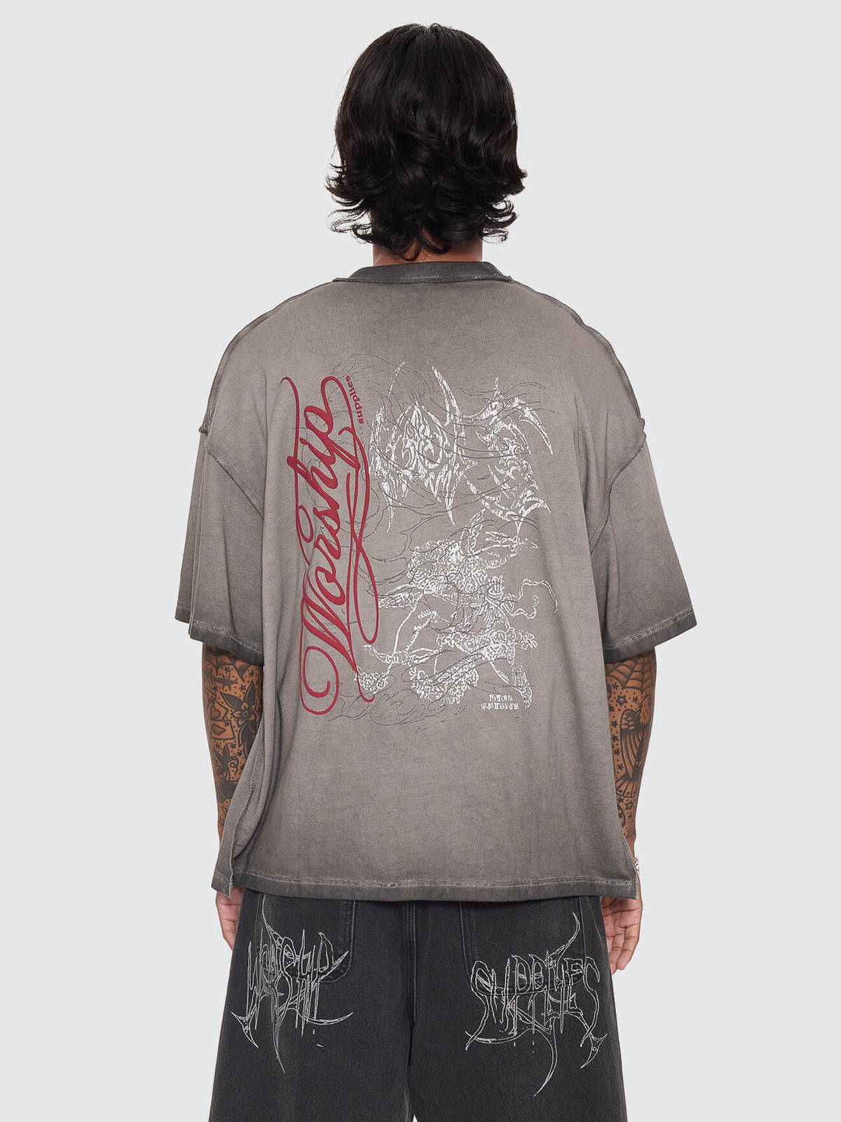 Rapt Reverse Box Crop Tee - Lava Black XXS
