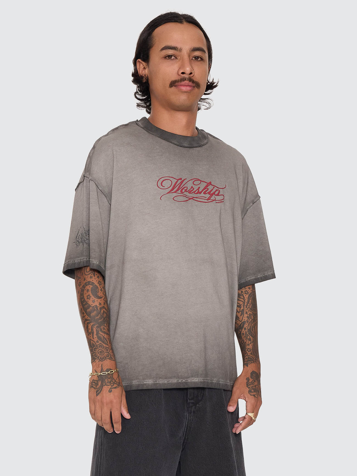Rapt Reverse Box Crop Tee - Lava Black XXS