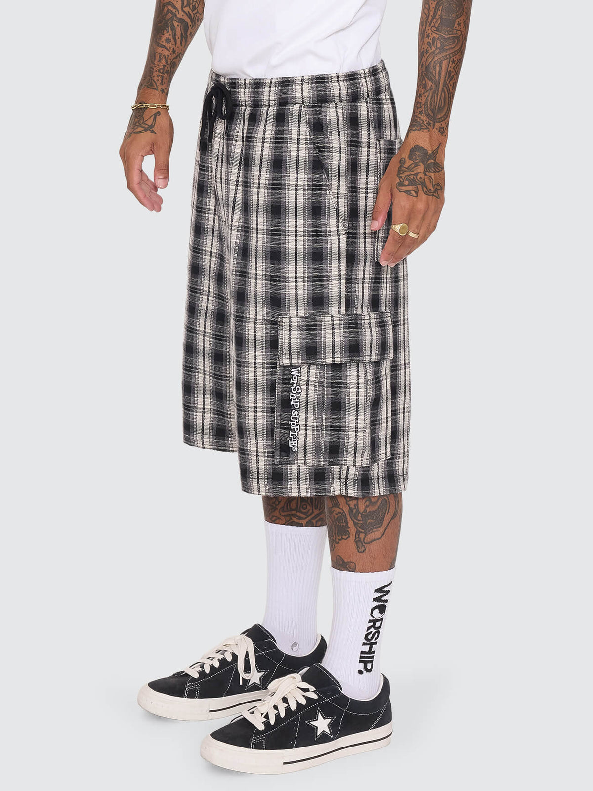 Malibu Elastic Cargo Short - Black 26