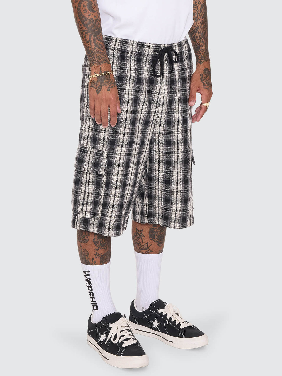 Malibu Elastic Cargo Short - Black 26