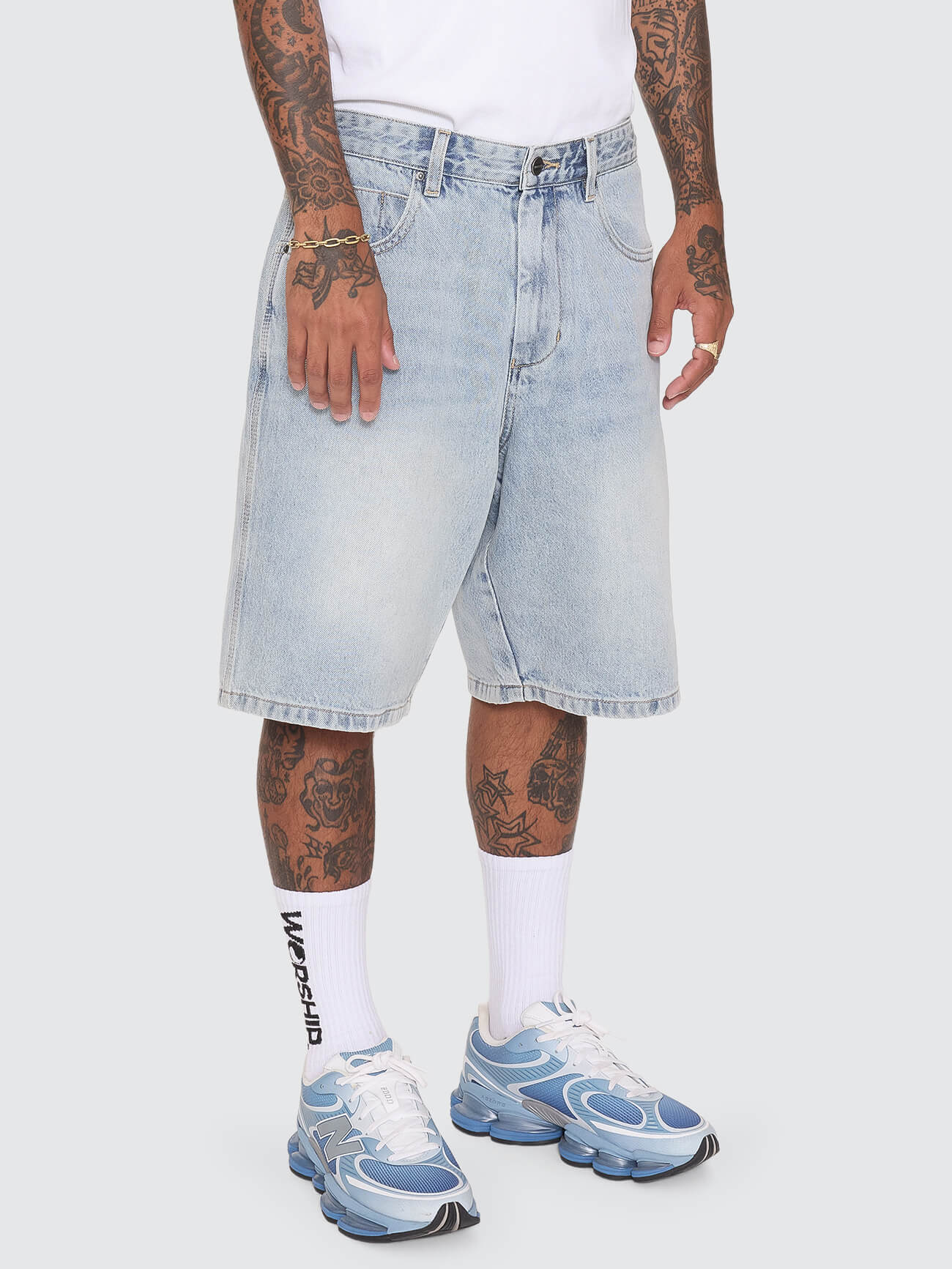 Dimension Big Dawg Jean Short - Faded Worn Blue 26
