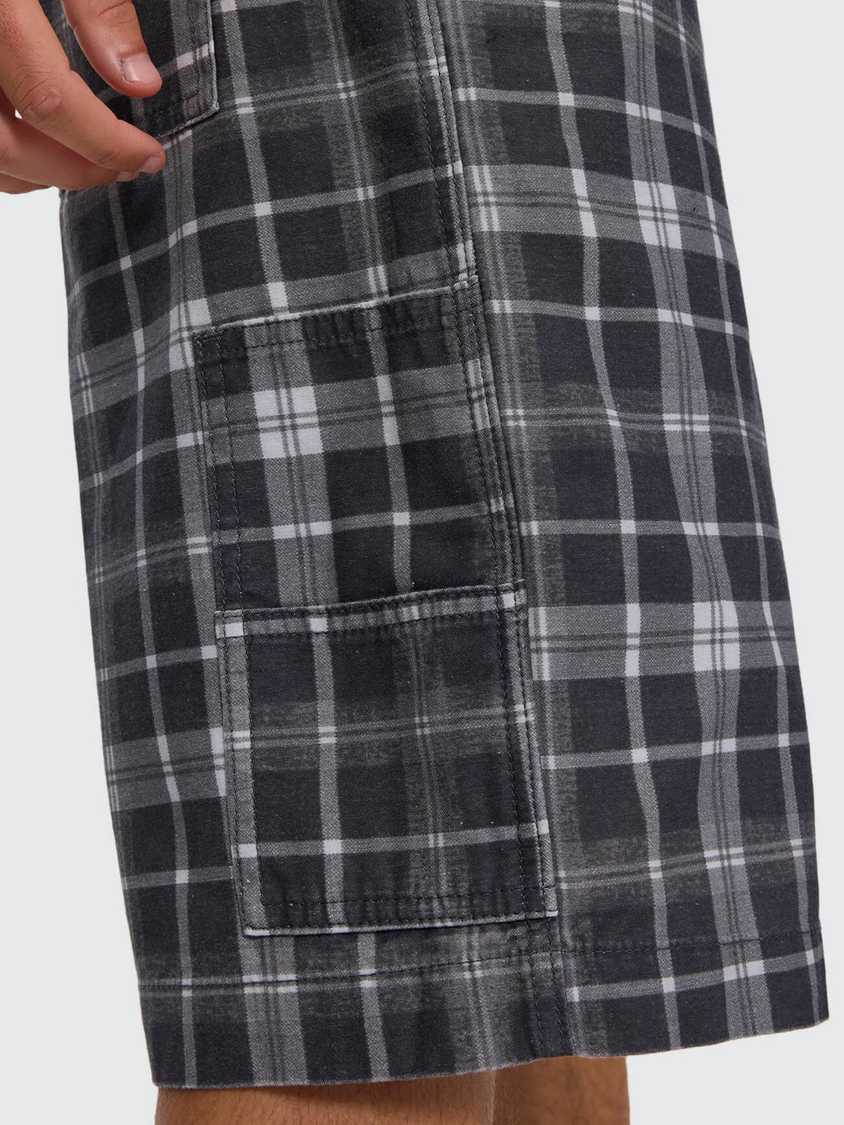 Overdue Fatigue Short - Charcoal Check 26
