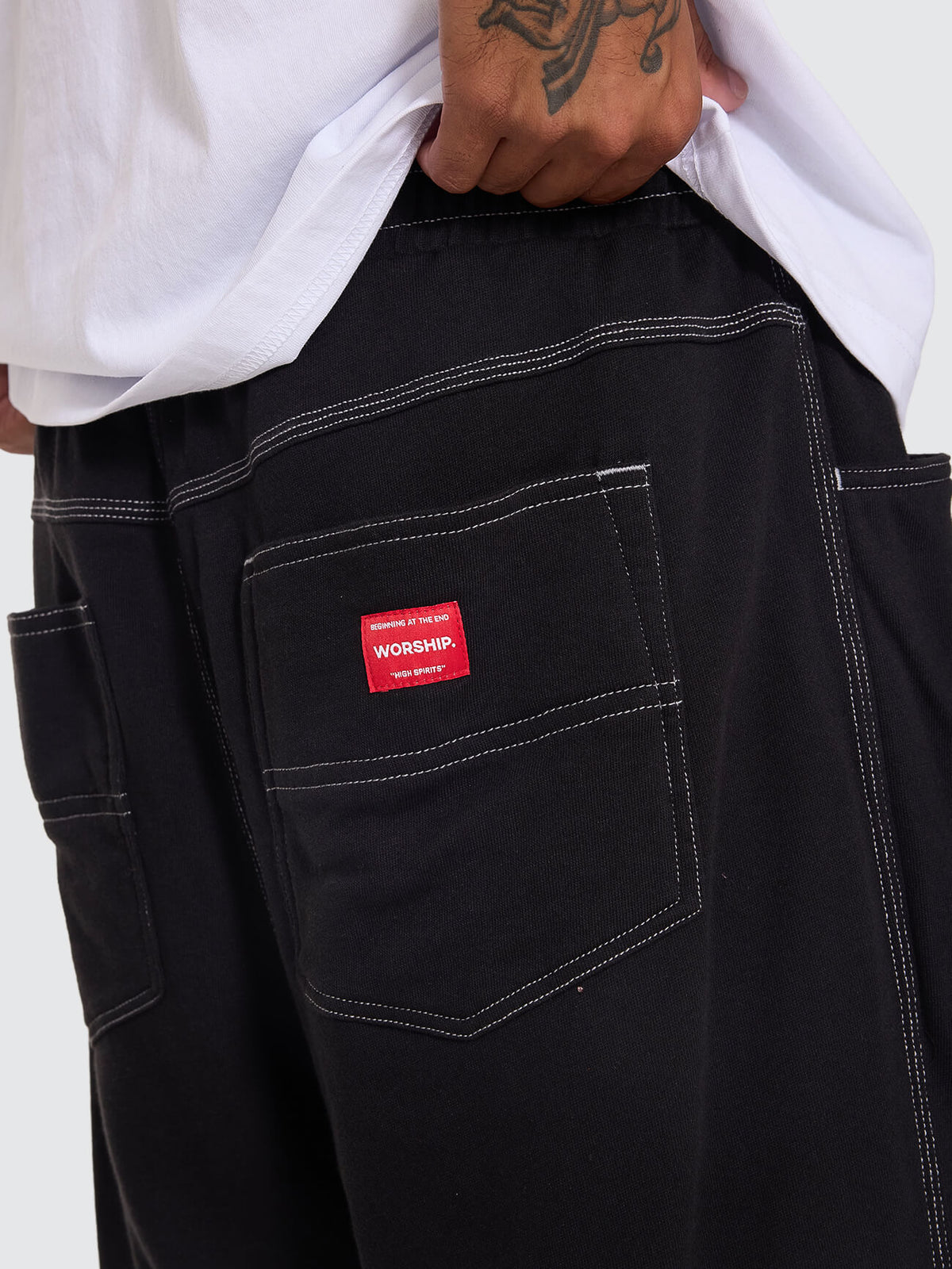 Big Dawg Elastic Fleece Short - Black 26