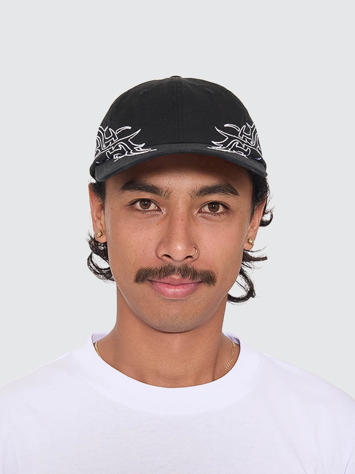 Pitted 6 Panel Hat - Black One Size