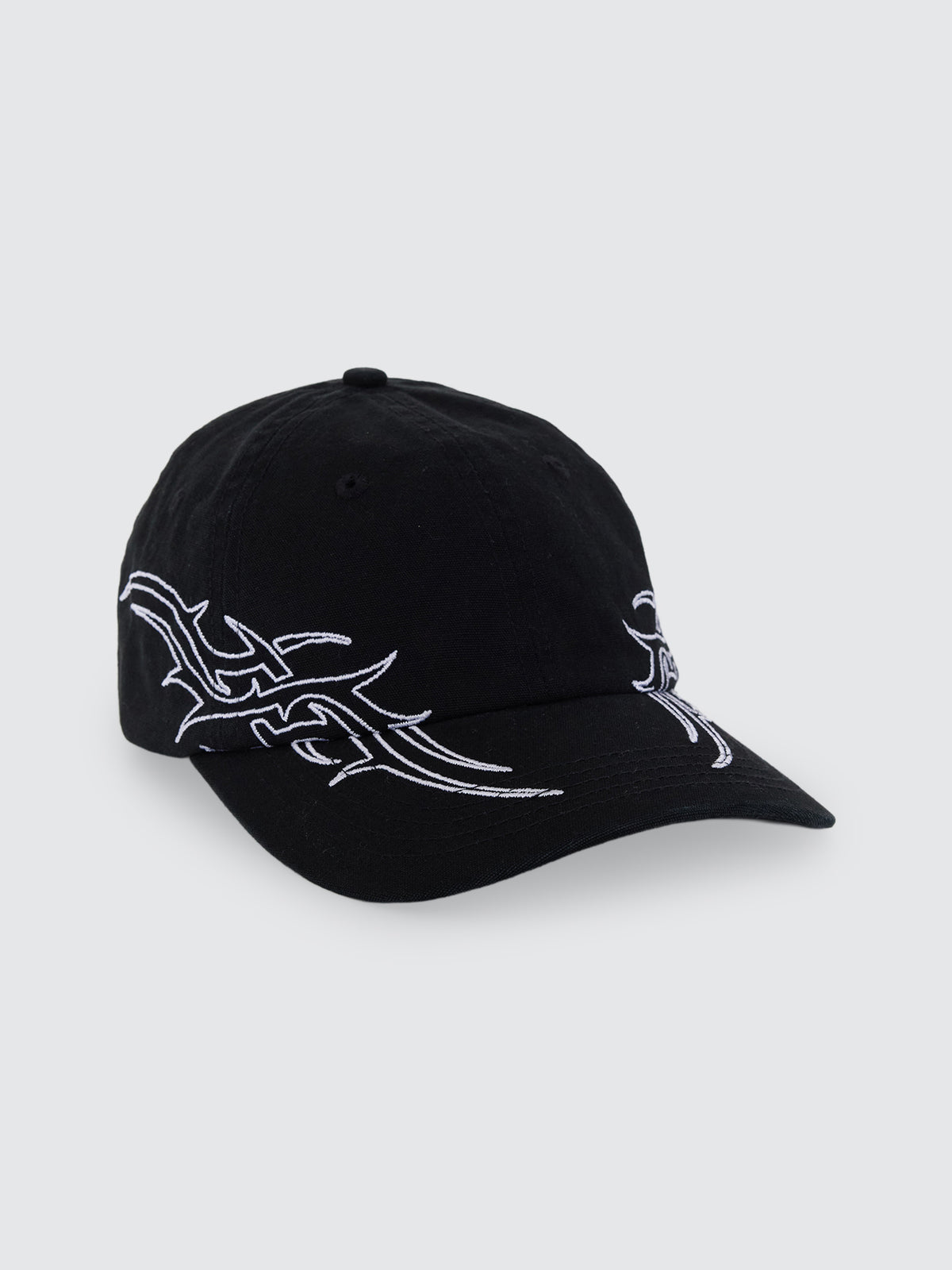 Pitted 6 Panel Hat - Black