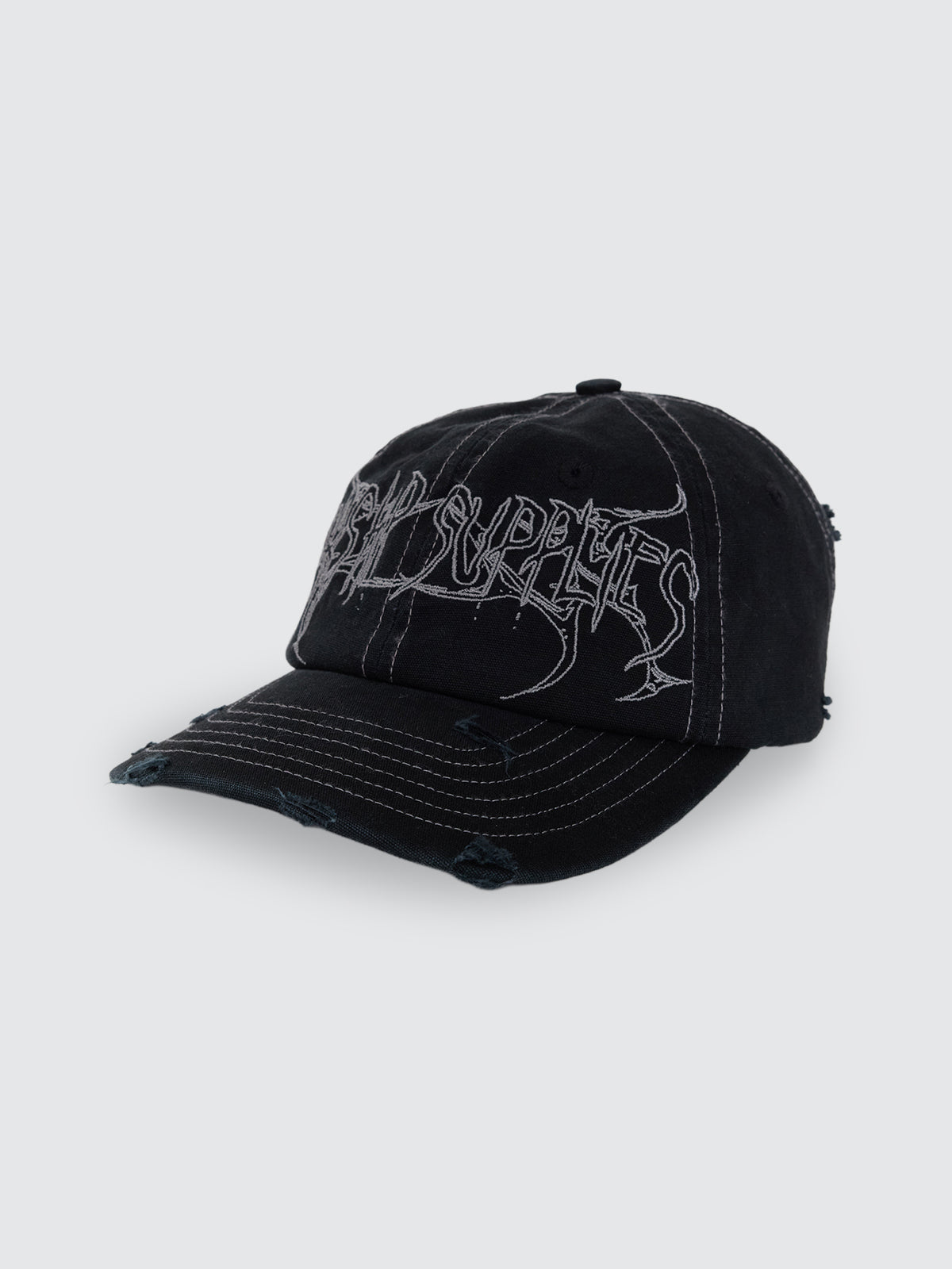 Spinal 6 Panel Hat - Washed Black