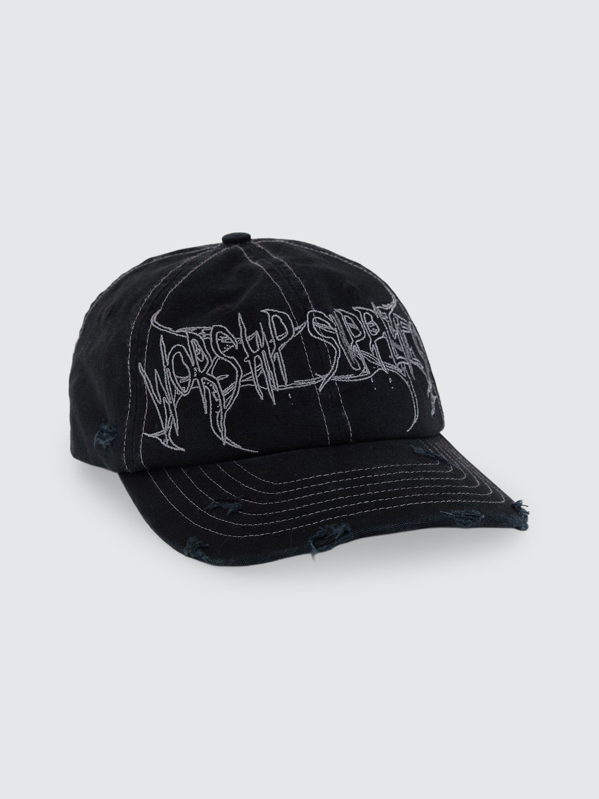 Spinal 6 Panel Hat - Washed Black