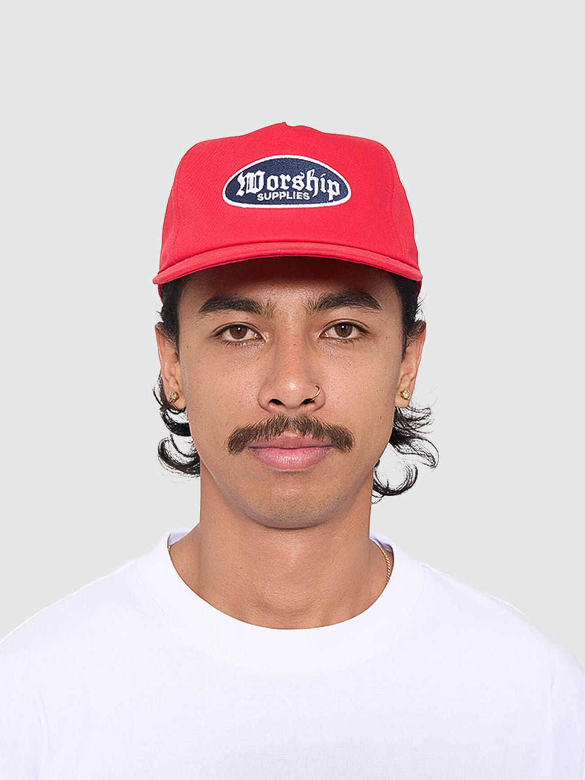 Rise 5 Panel Hat - Red One Size