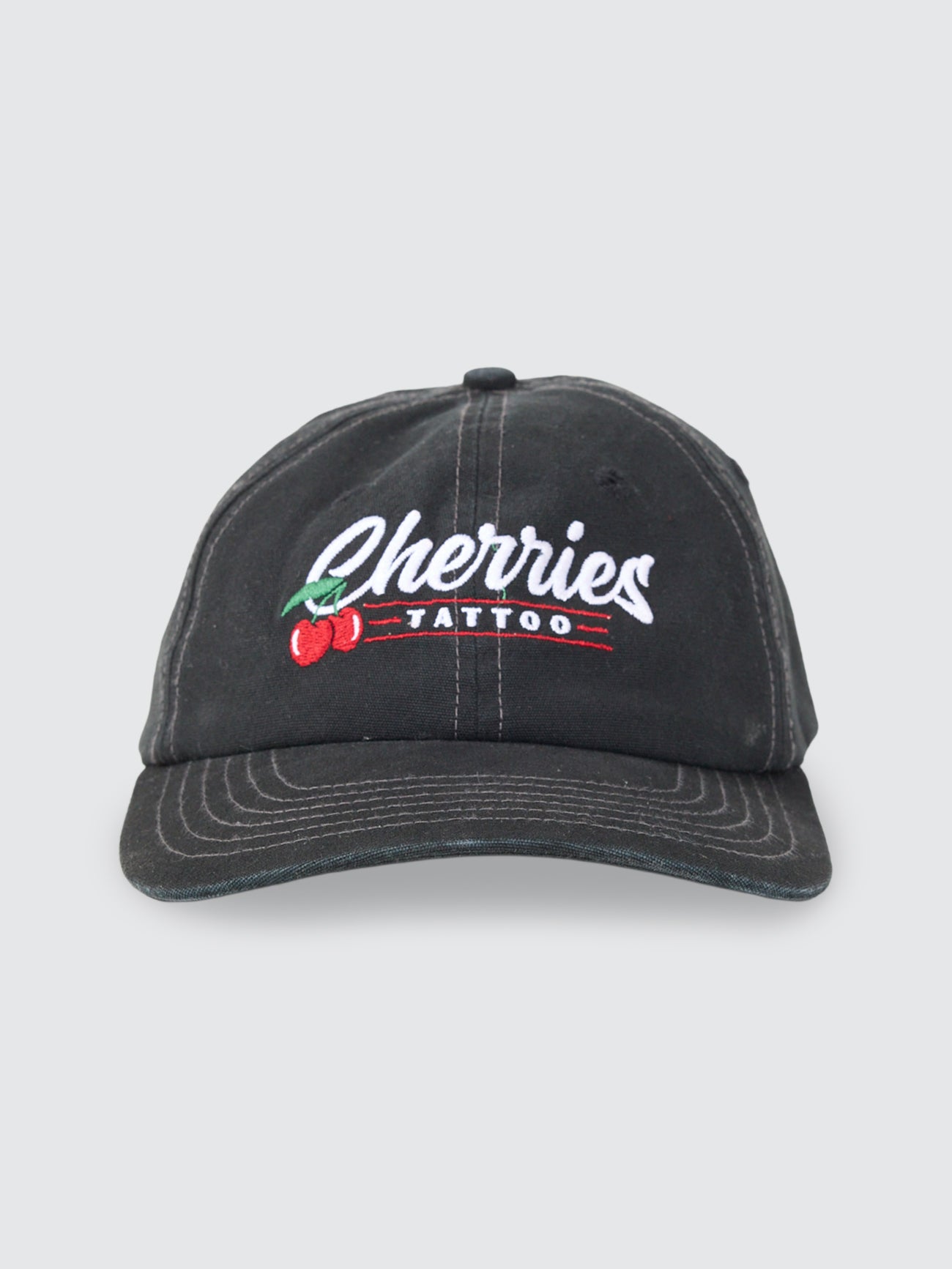 Cherries Tattoo Hat - Black